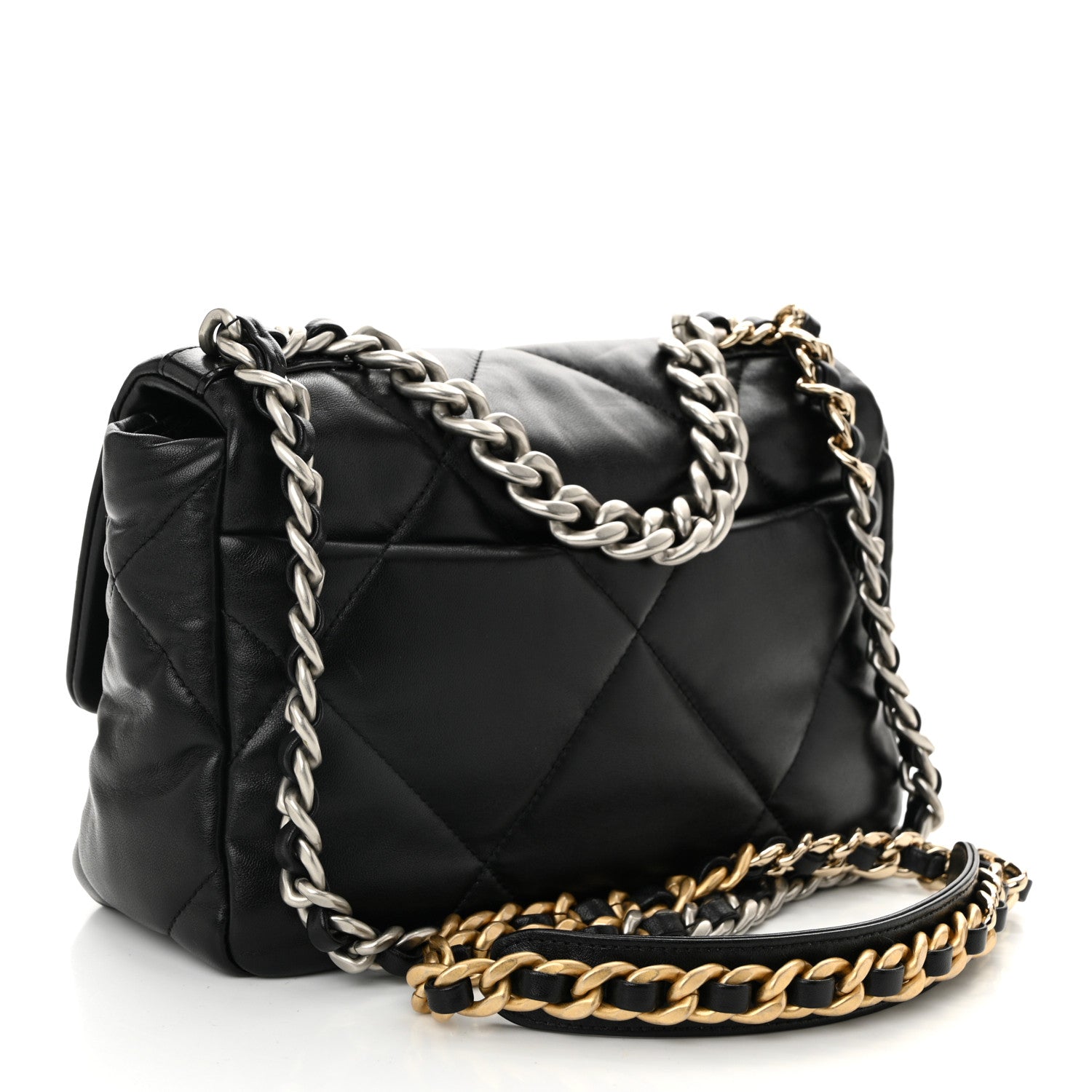 Chanel Lambskin Quilted Medium Chanel 19 Flap Black 3 of 10