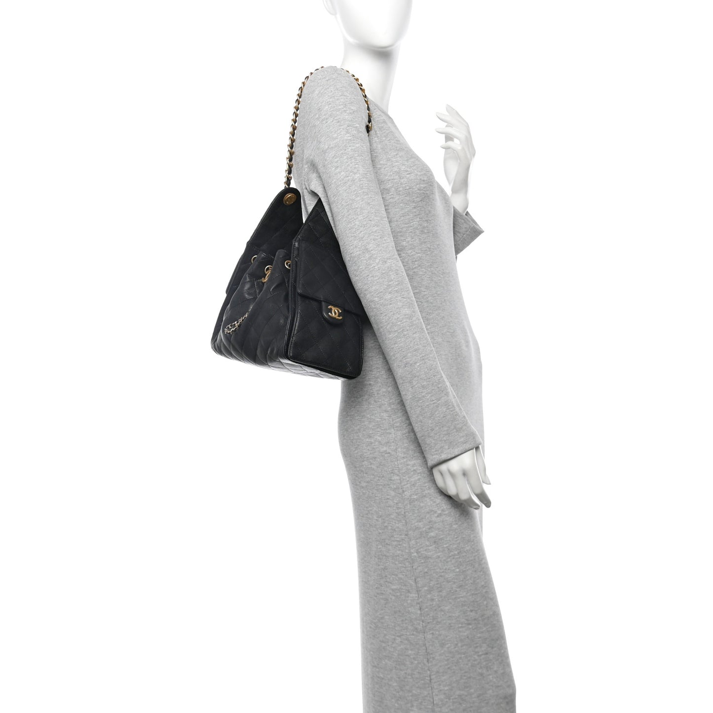 Caviar Quilted Small Chanel 25 Handbag Black