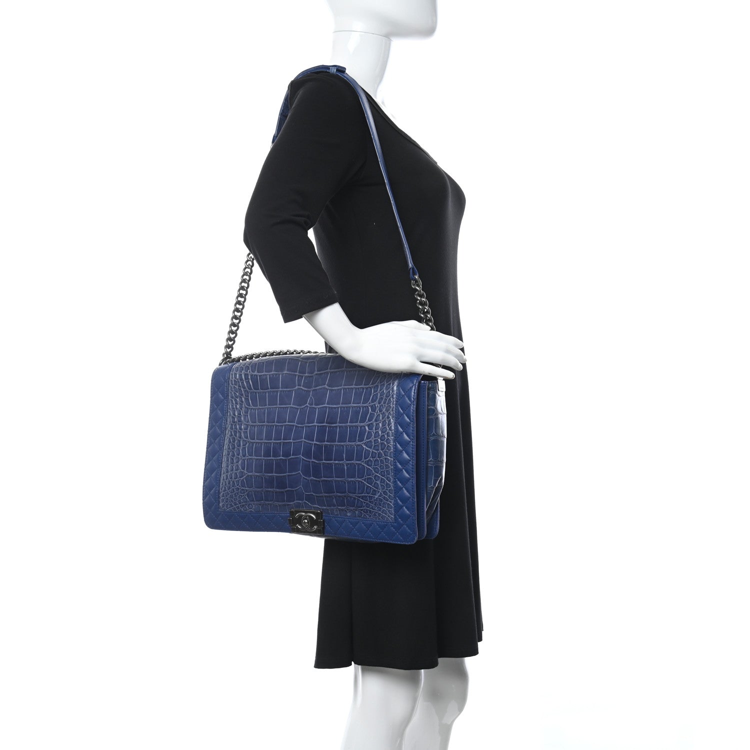 Chanel Alligator Large Boy Reverso Flap Boy 2 of 10