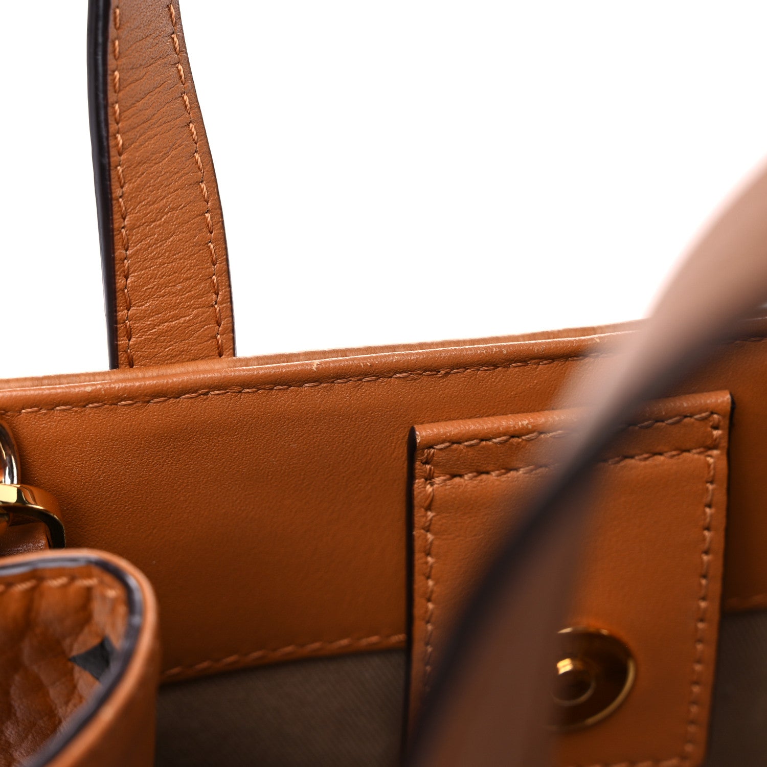 MCM Visetos Aren X-Mini Tote Cognac 9 of 13