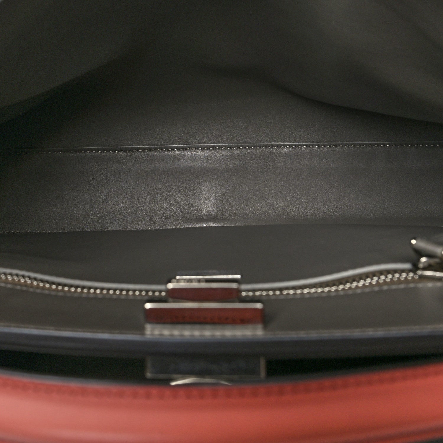 Fendi Vitello Tahiti Burro Large Peekaboo Iconic Essentially Satchel Macaron Foresta 5 of 11