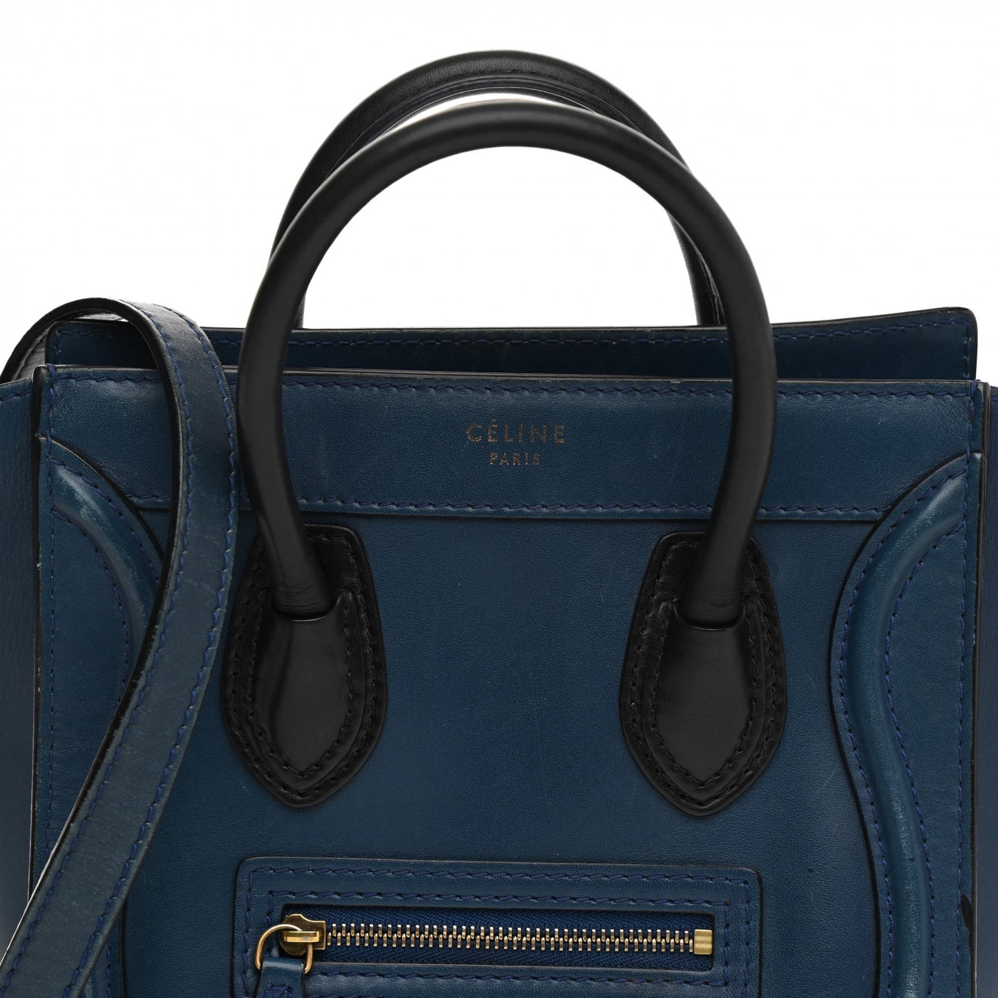Smooth Calfskin Nano Luggage Ocean Blue