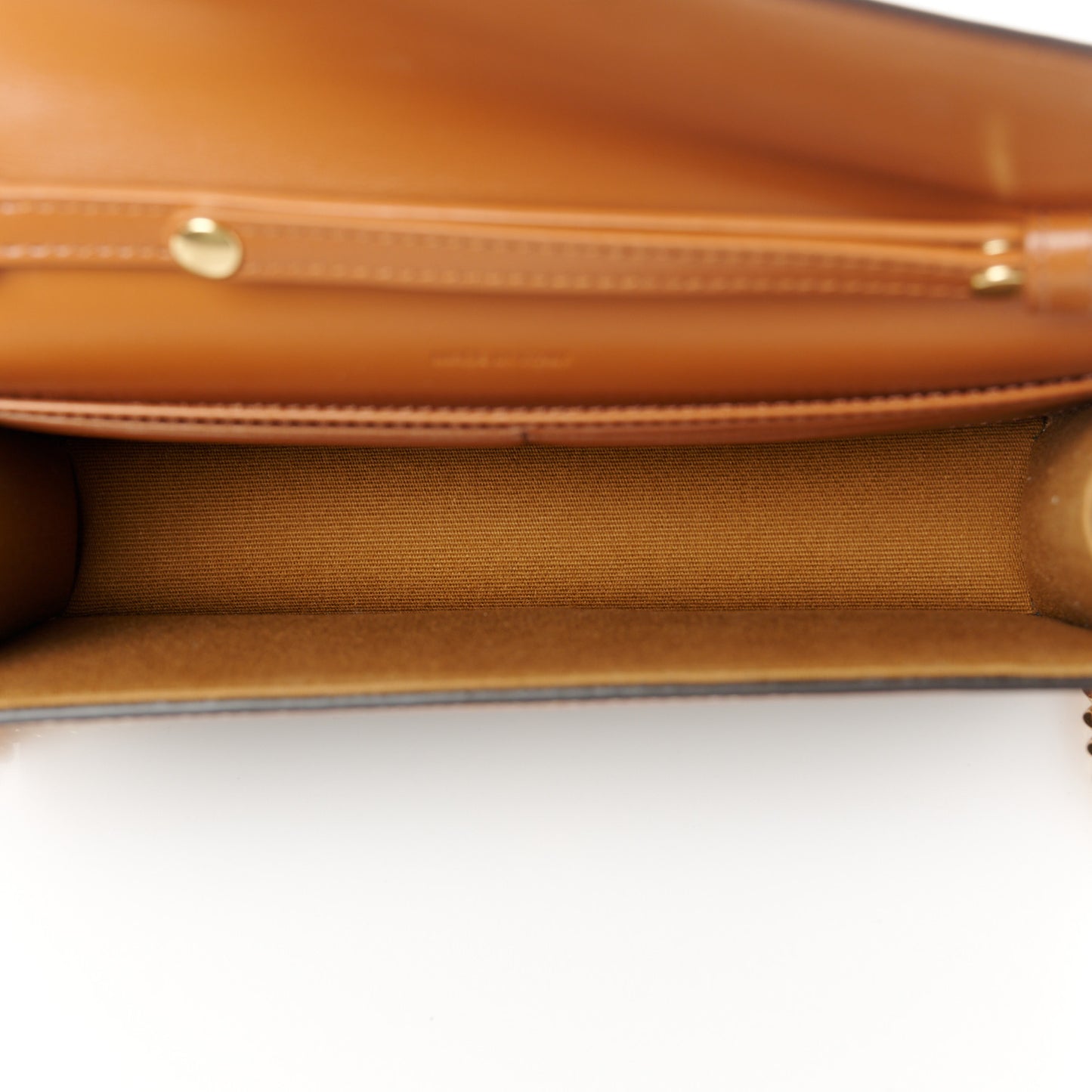 Triomphe Canvas Calfskin Margo Wallet on Chain Tan