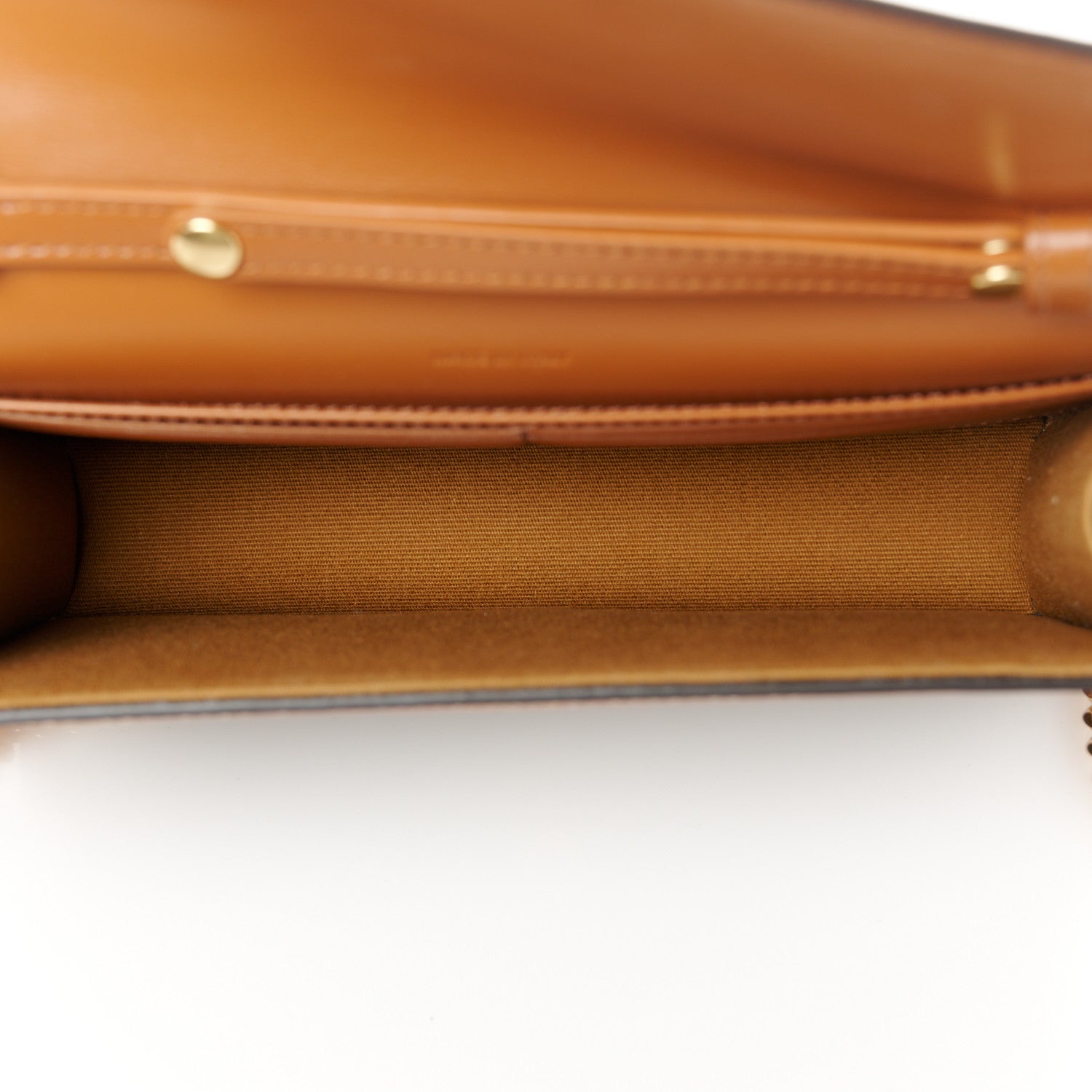 Celine Triomphe Canvas Calfskin Margo Wallet on Chain Tan 5 of 11