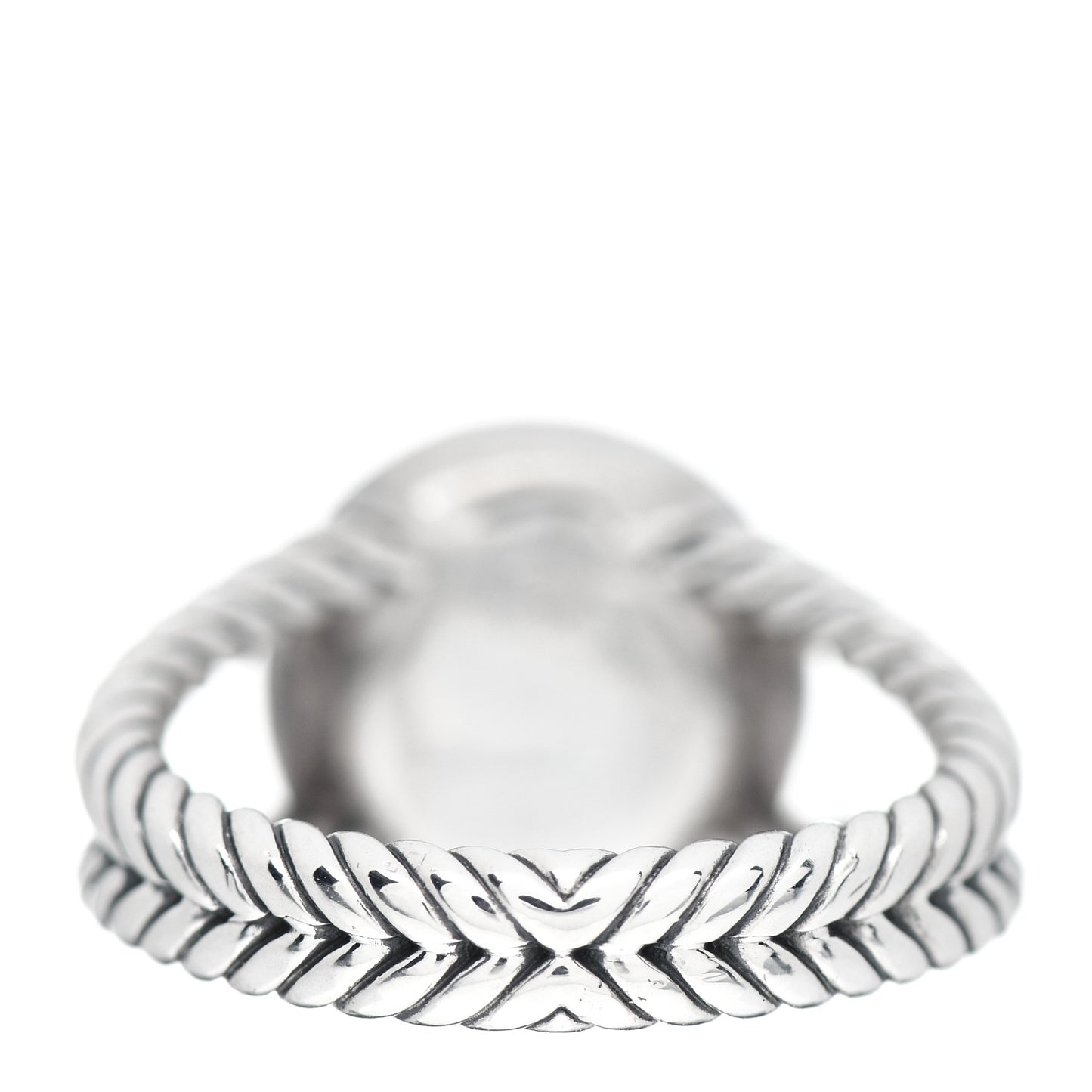 Sterling Silver Diamond Pearl 8mm Petite Cerise Ring 54 6.75