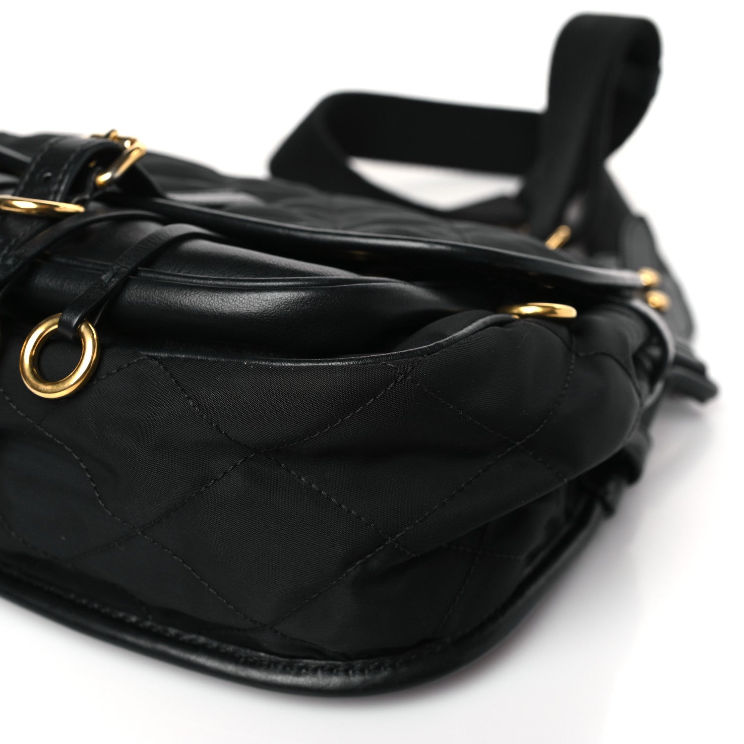 Prada Nylon Calf Corsaire Bag Black 8 of 8