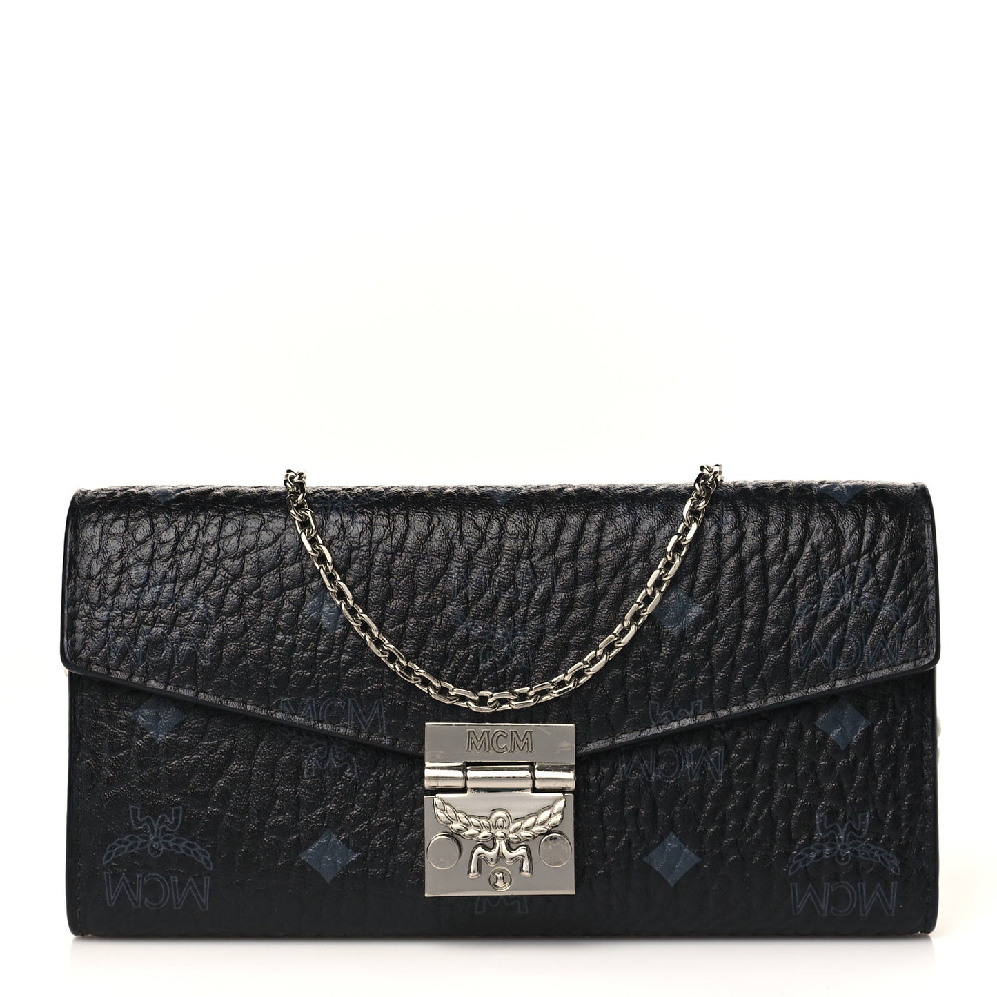 Visetos Large Patricia Wallet On Chain Black