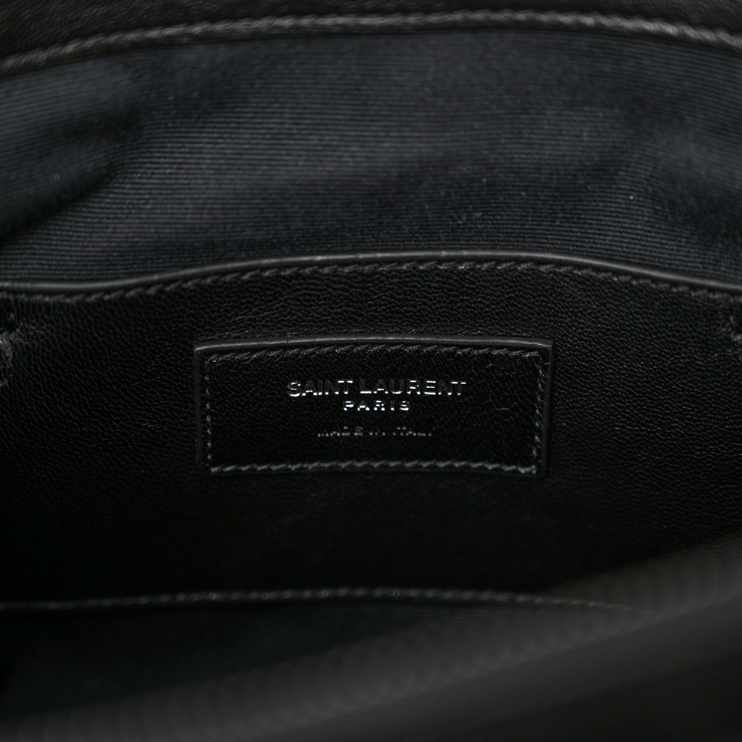 Saint Laurent Sheepskin Matelasse Chevron Monogram Large College Satchel Black 6 of 10