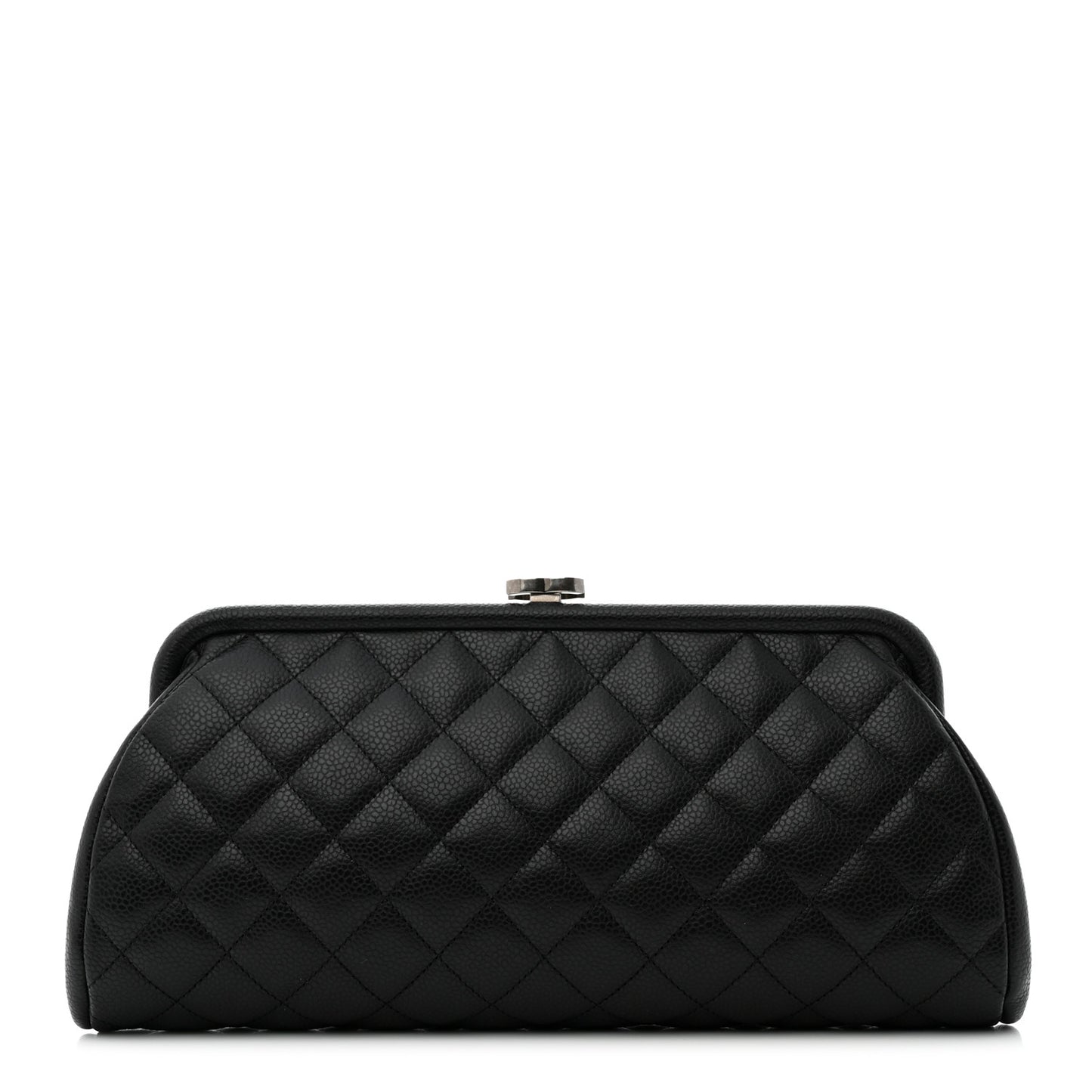 Caviar Quilted Timeless Clutch Black