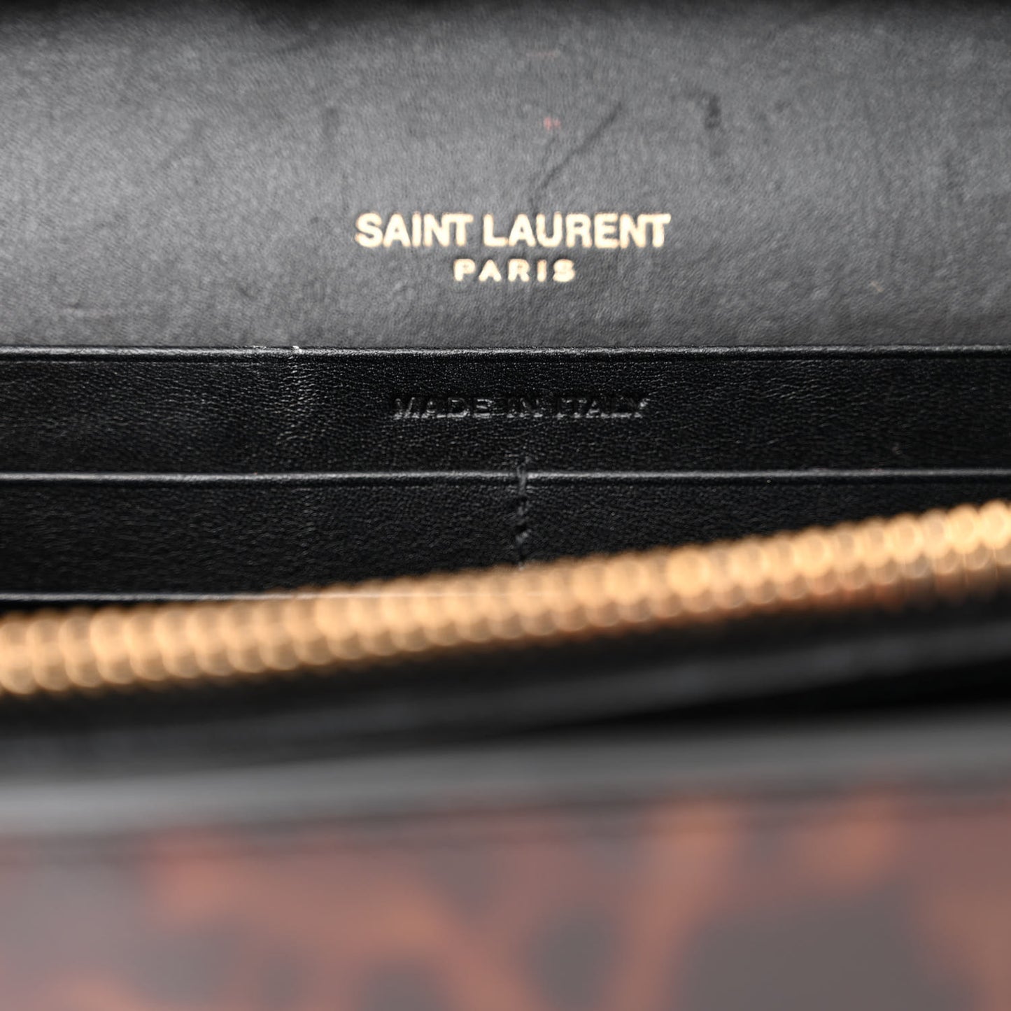 Patent Monogram Chain Wallet Tortoiseshell