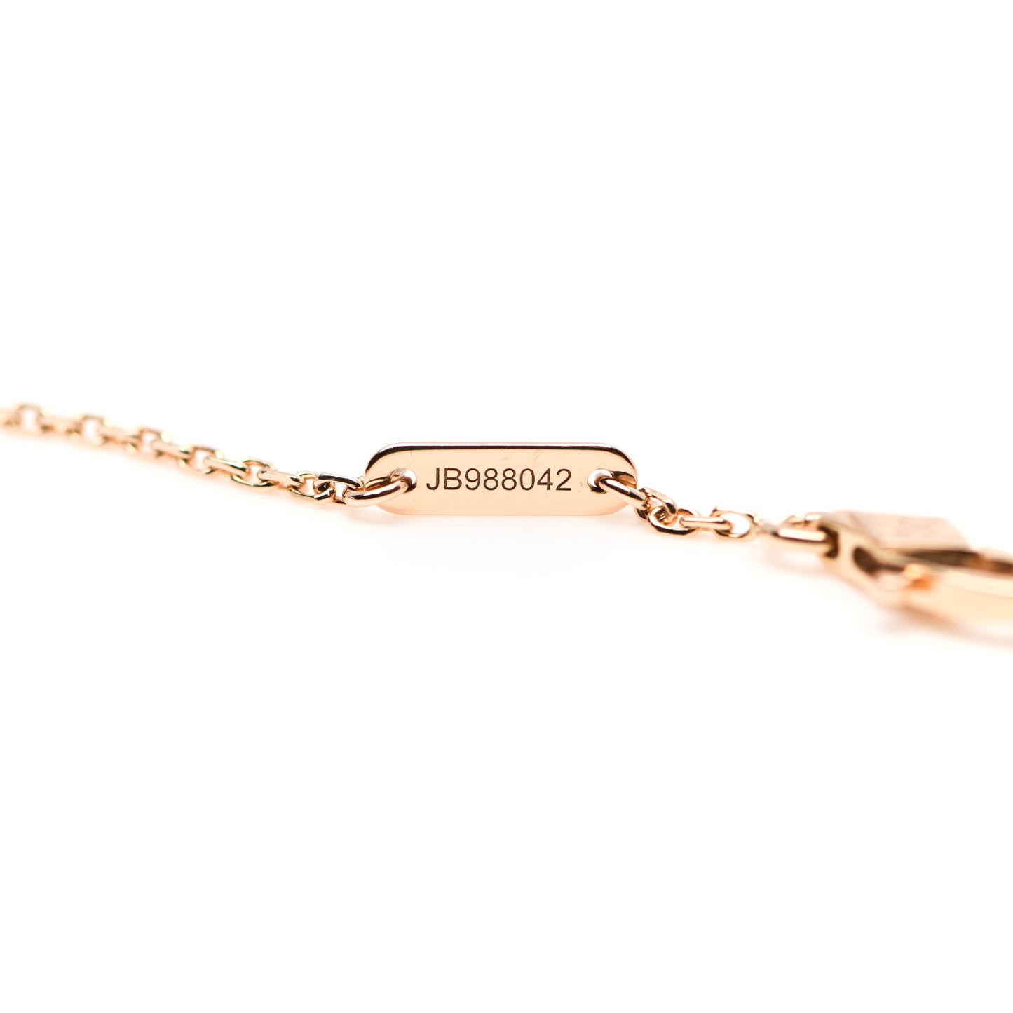 18K Rose Gold Carnelian Sweet Alhambra Bracelet