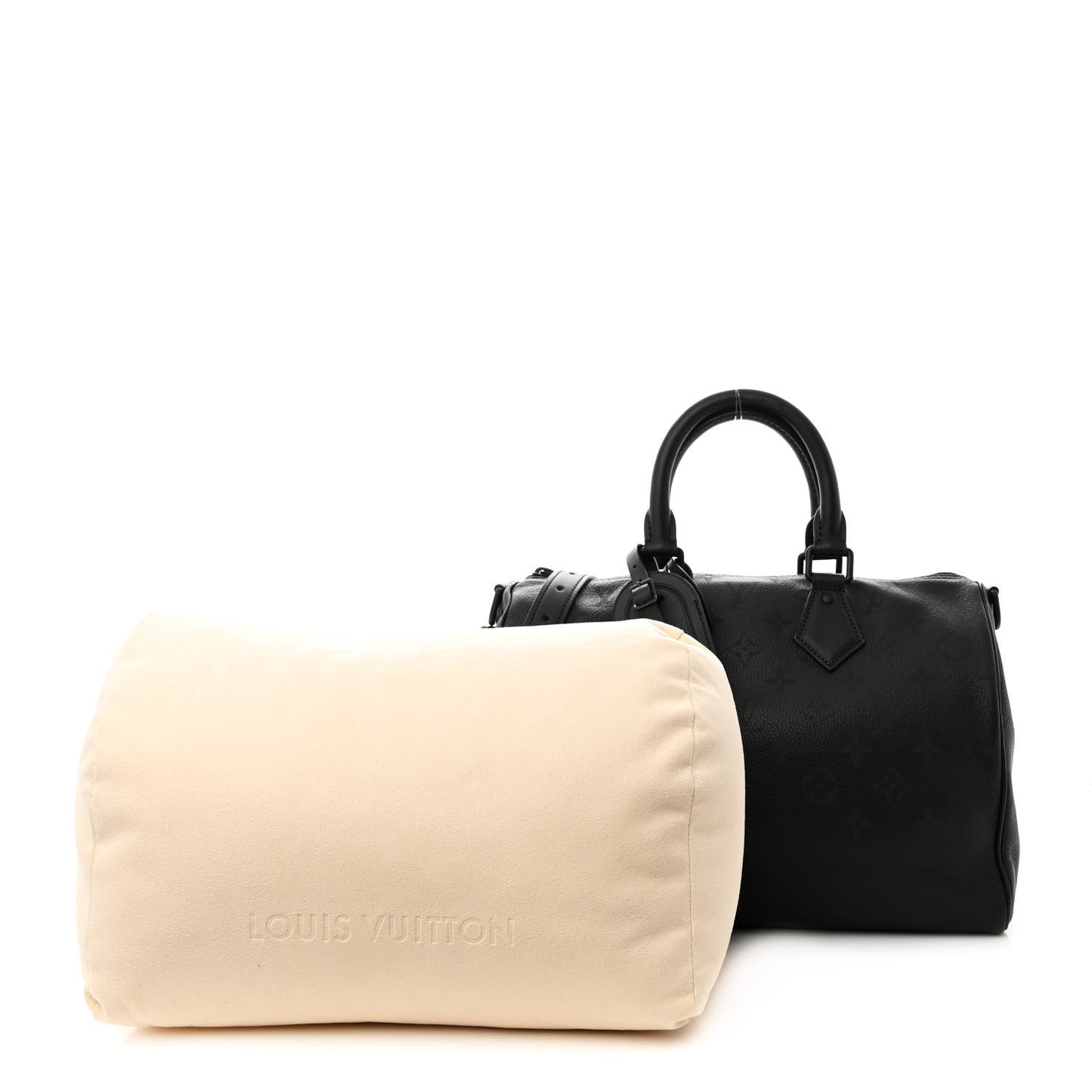 Calfskin Monogram Speedy P9 Bandouliere 30 Ultra Black