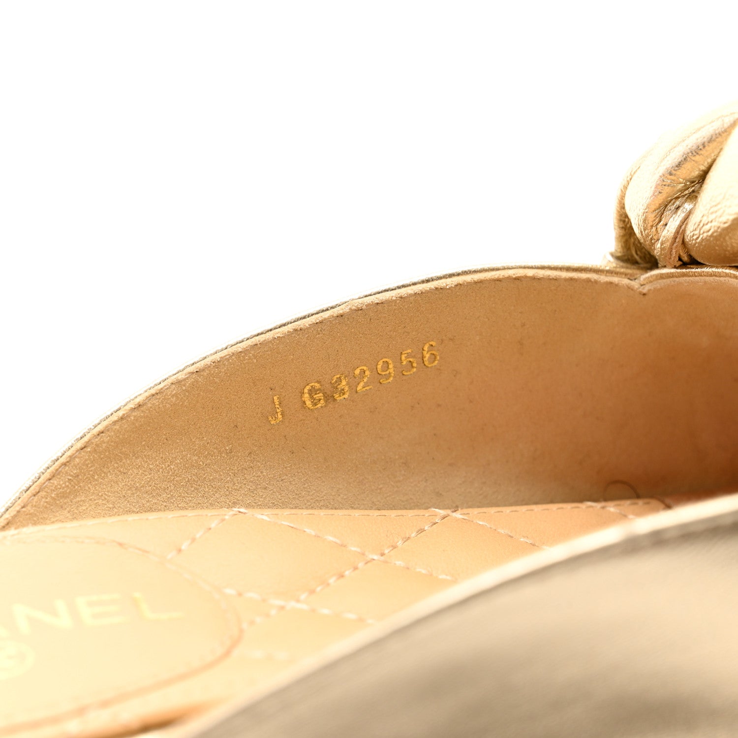 Chanel Metallic Lambskin Chain Braided Mules 37.5 Light Gold 8 of 14