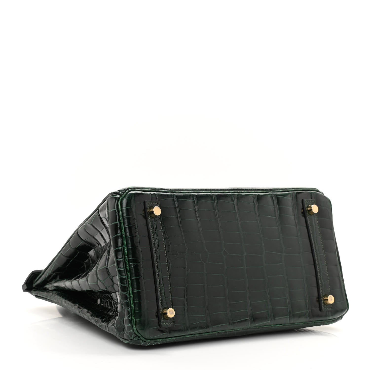 Hermes Shiny Porosus Crocodile Birkin 30 Vert Fonce 4 of 13