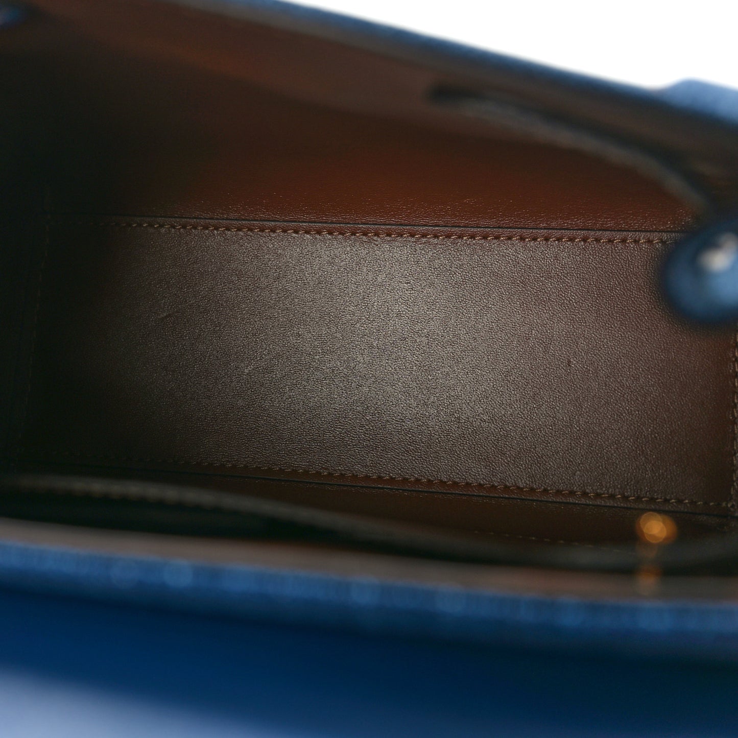 Denim Small La Medusa Chain Top Handle Bag Navy Blue