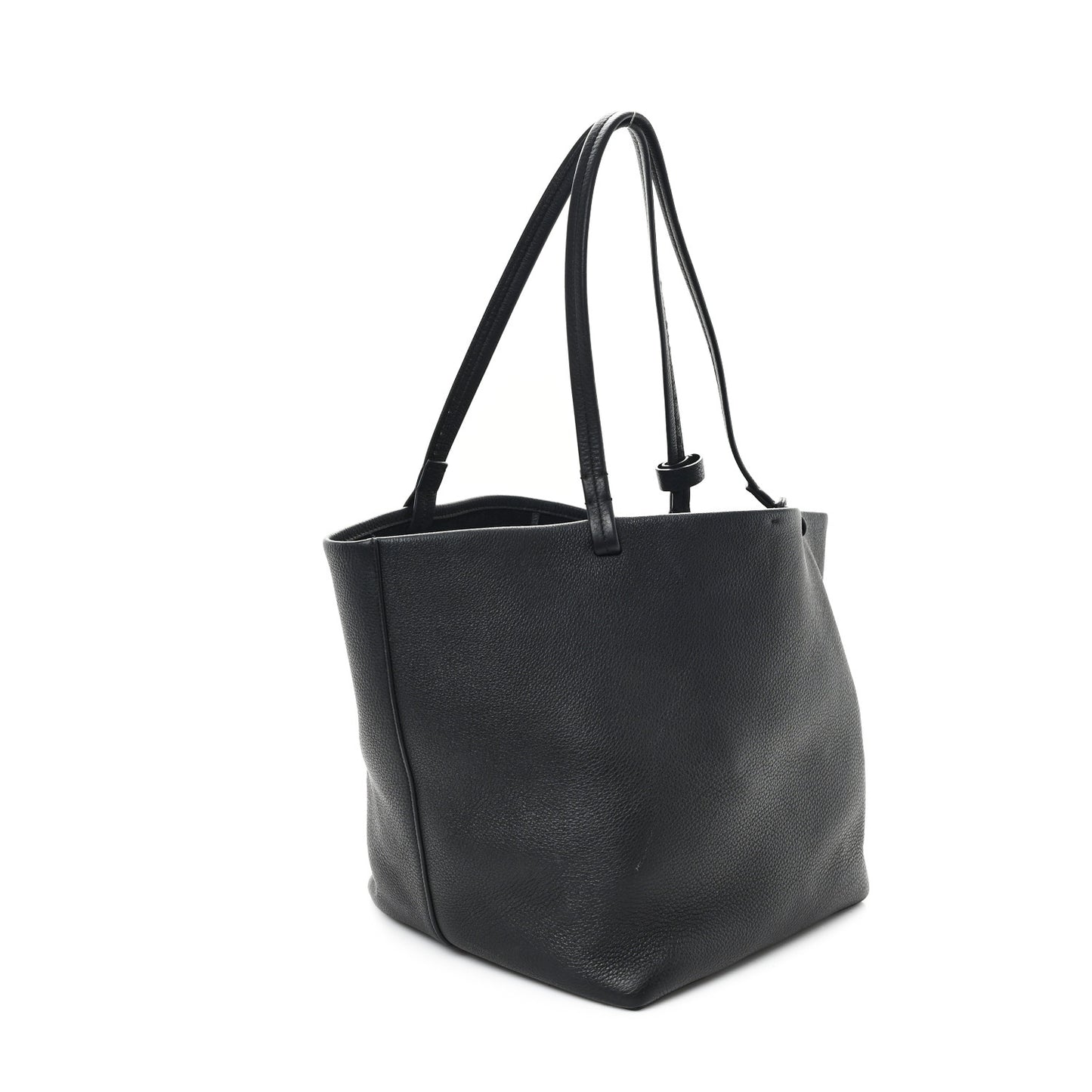 Grained Calfskin Park Tote Three Black