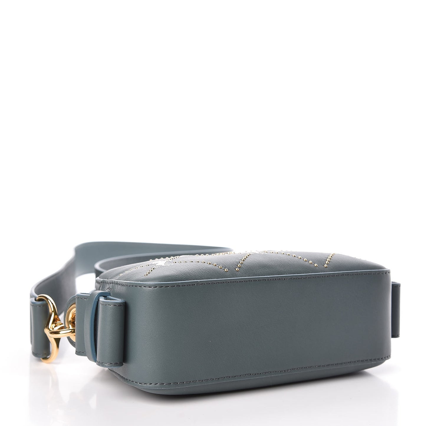 Smooth Calfskin Little Horses Embroidered Shoulder Bag Cloudy Blue