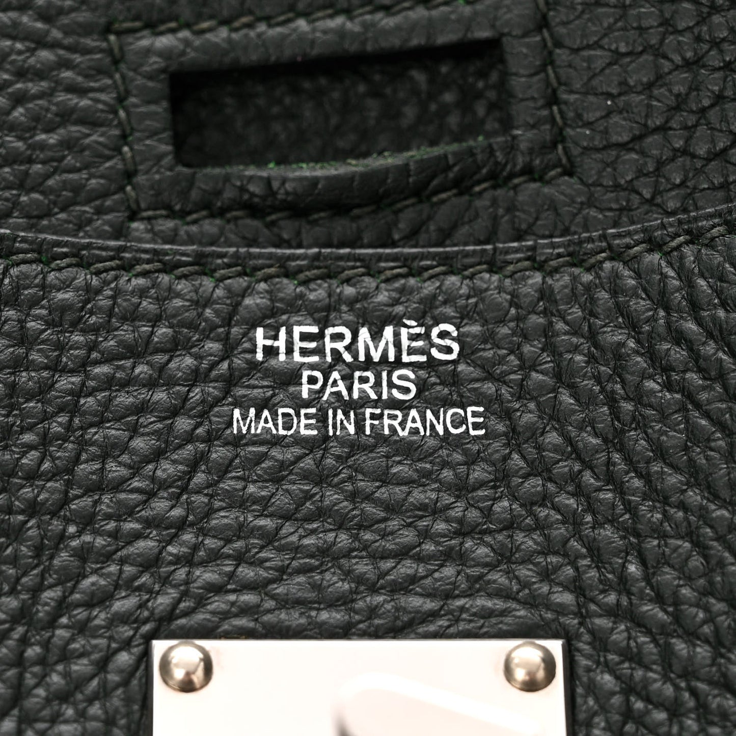 Taurillon Clemence JPG Birkin 42 Vert Fonce
