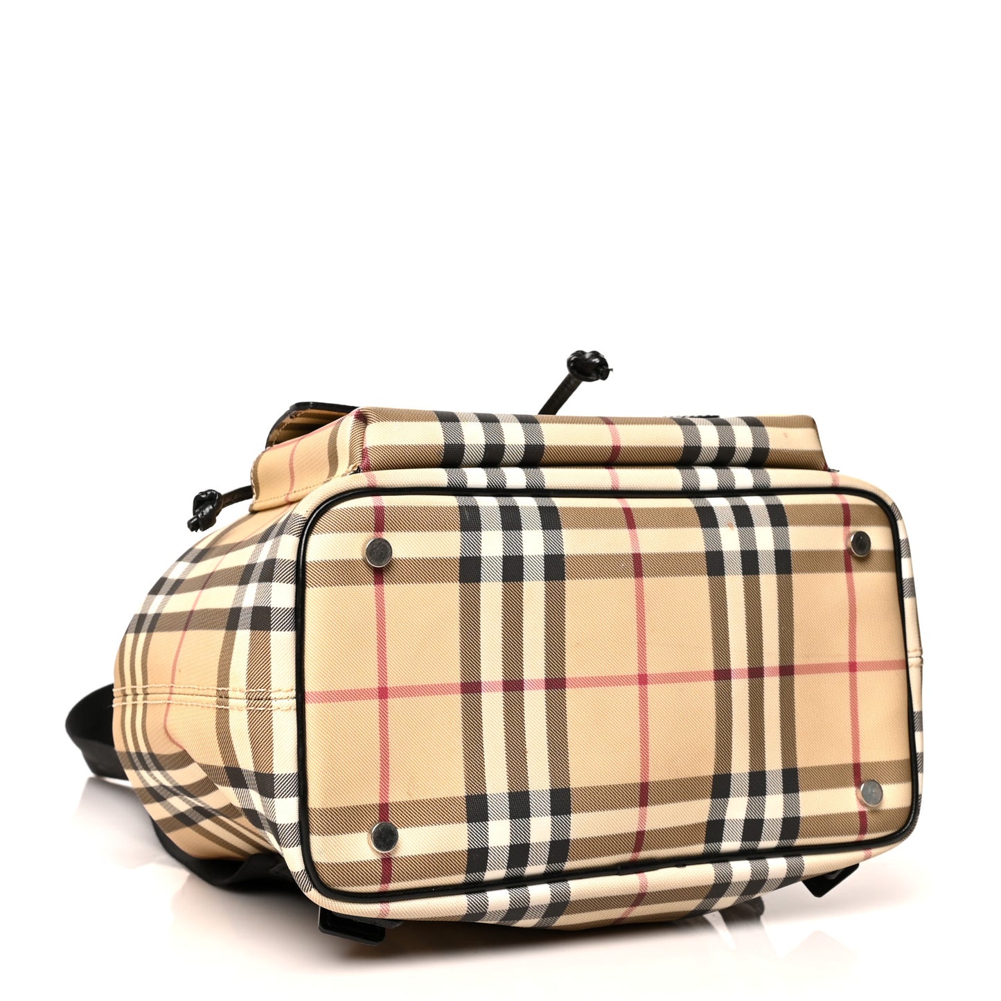 House Check Drawstring Backpack Black