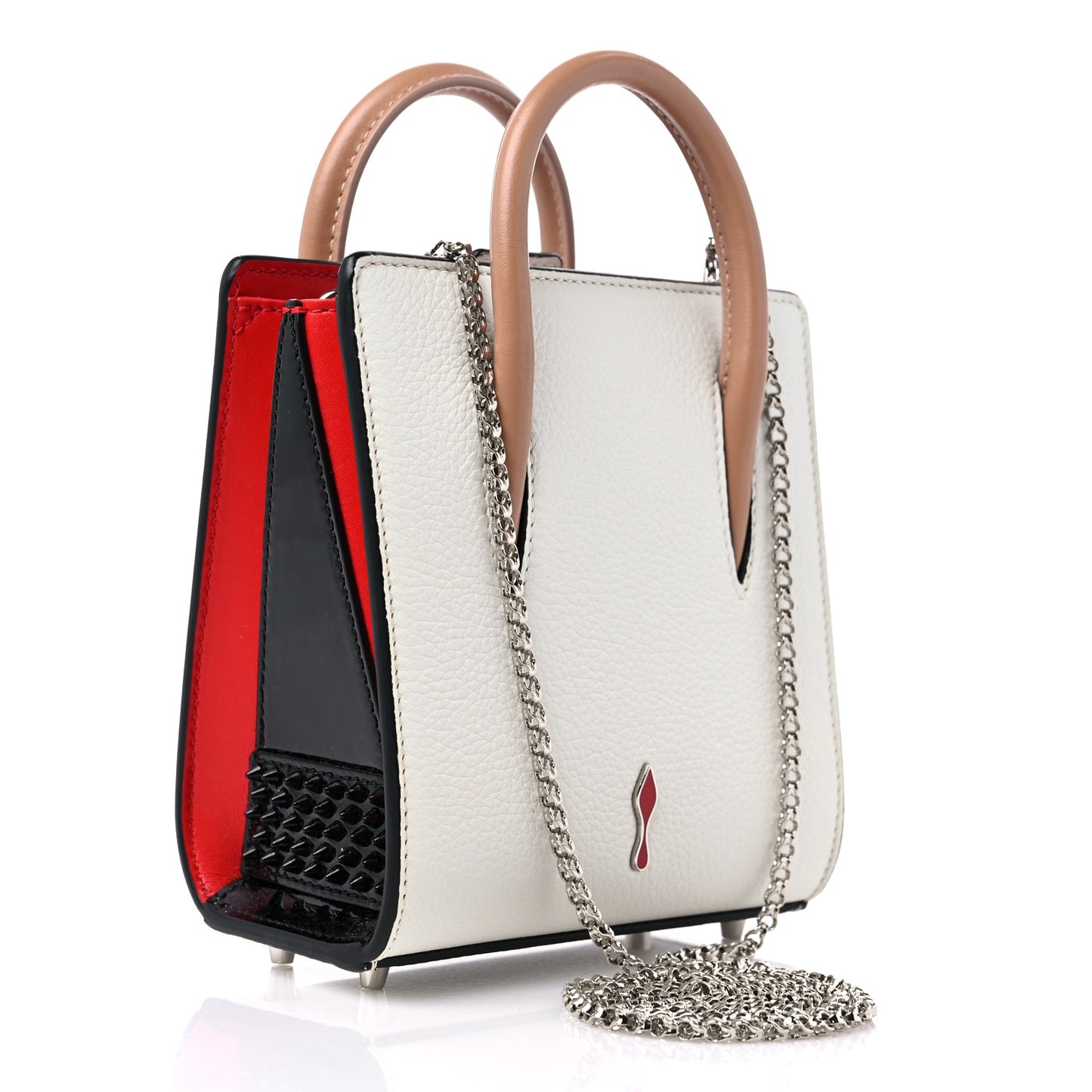 Calfskin Beaded Africamana Nano Paloma Nude
