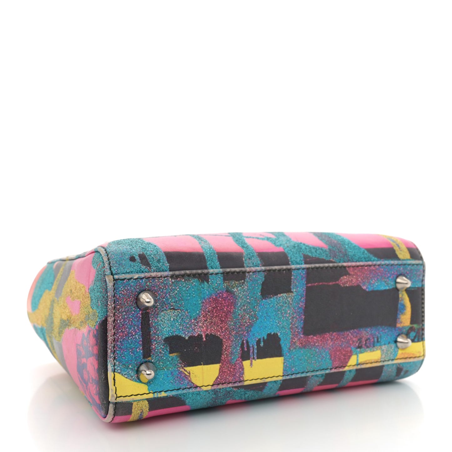 X CHRIS MARTIN Printed Medium Lady Dior Art Multicolor