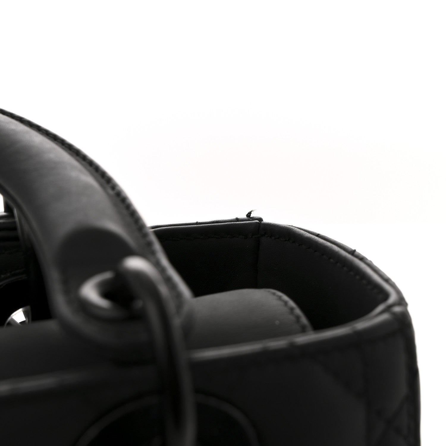 Christian Dior Ultra Matte Calfskin Cannage Medium Lady Dior Black 12 of 13