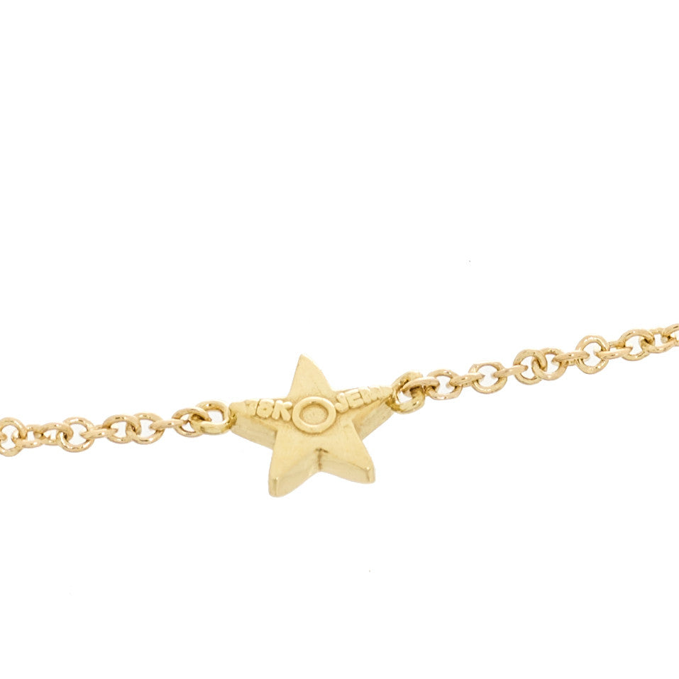 18K Yellow Gold Mini Star Bracelet