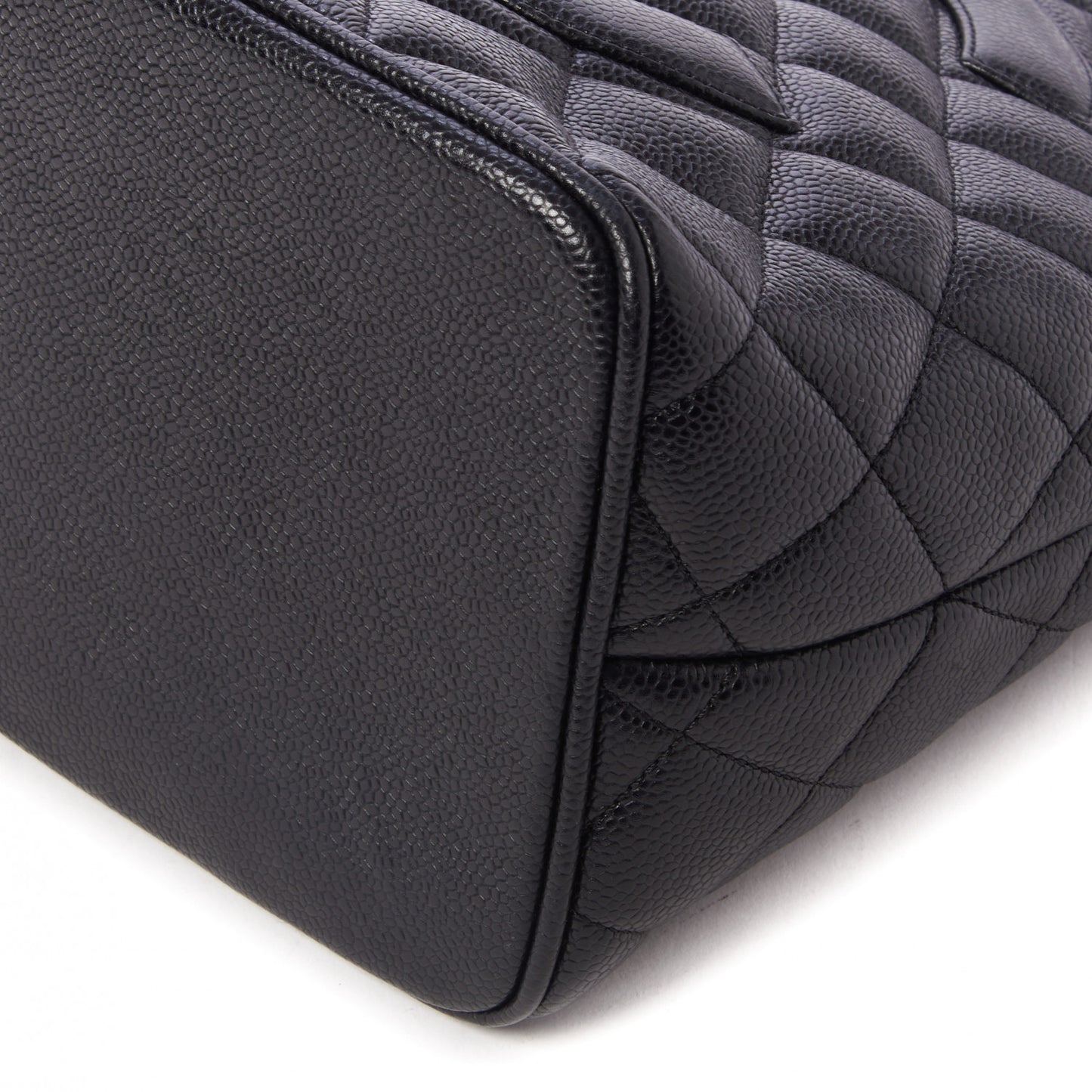 Caviar Quilted Medallion Tote Black