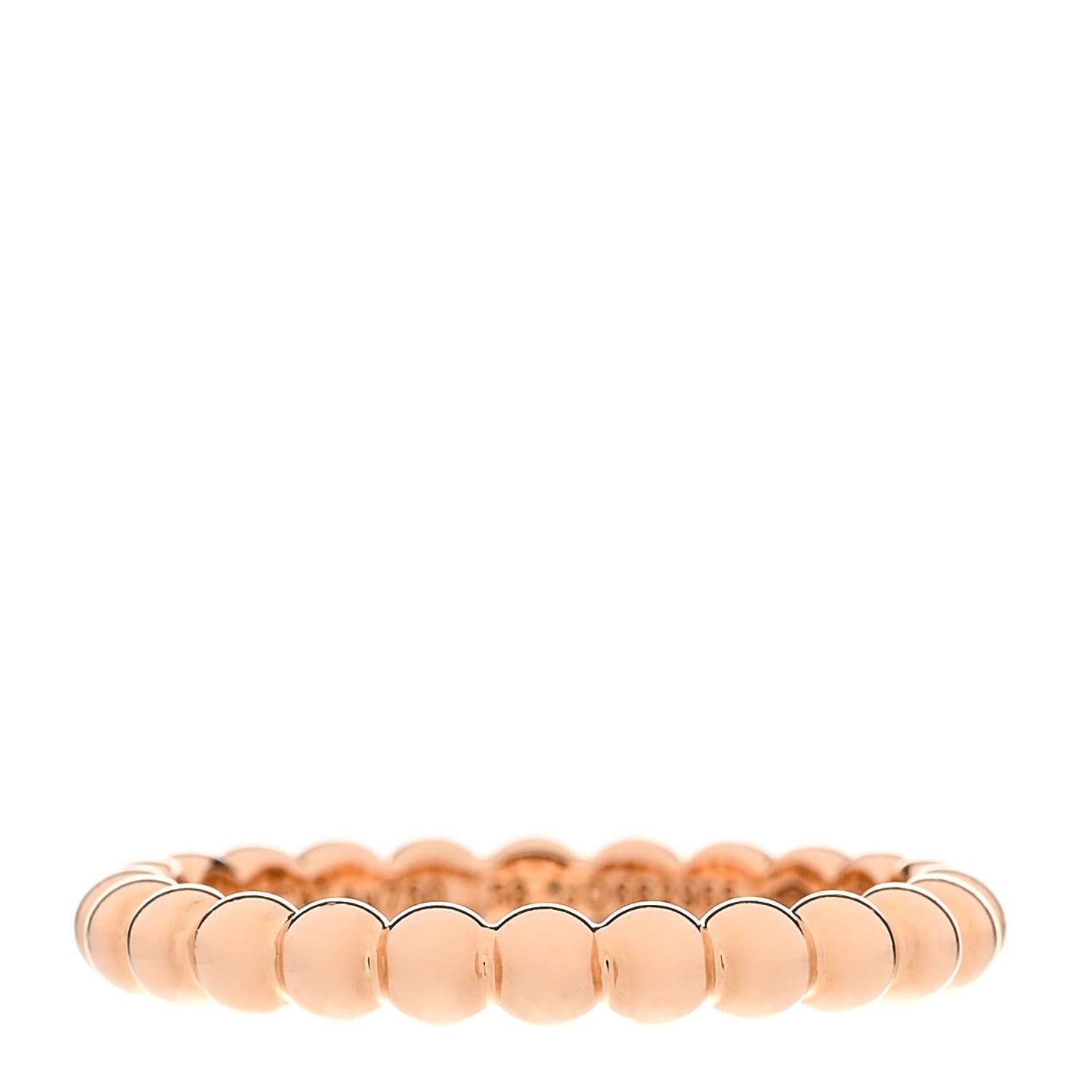 Van Cleef & Arpels 18K Rose Gold Medium Perlee Ring 53 6.5 1 of 6