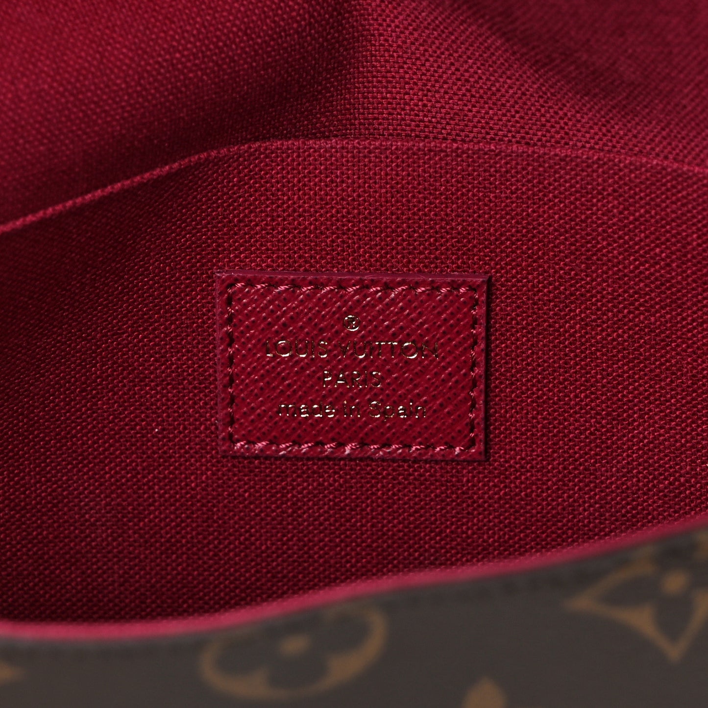 Monogram Pochette Felicie Chain Wallet Fuchsia
