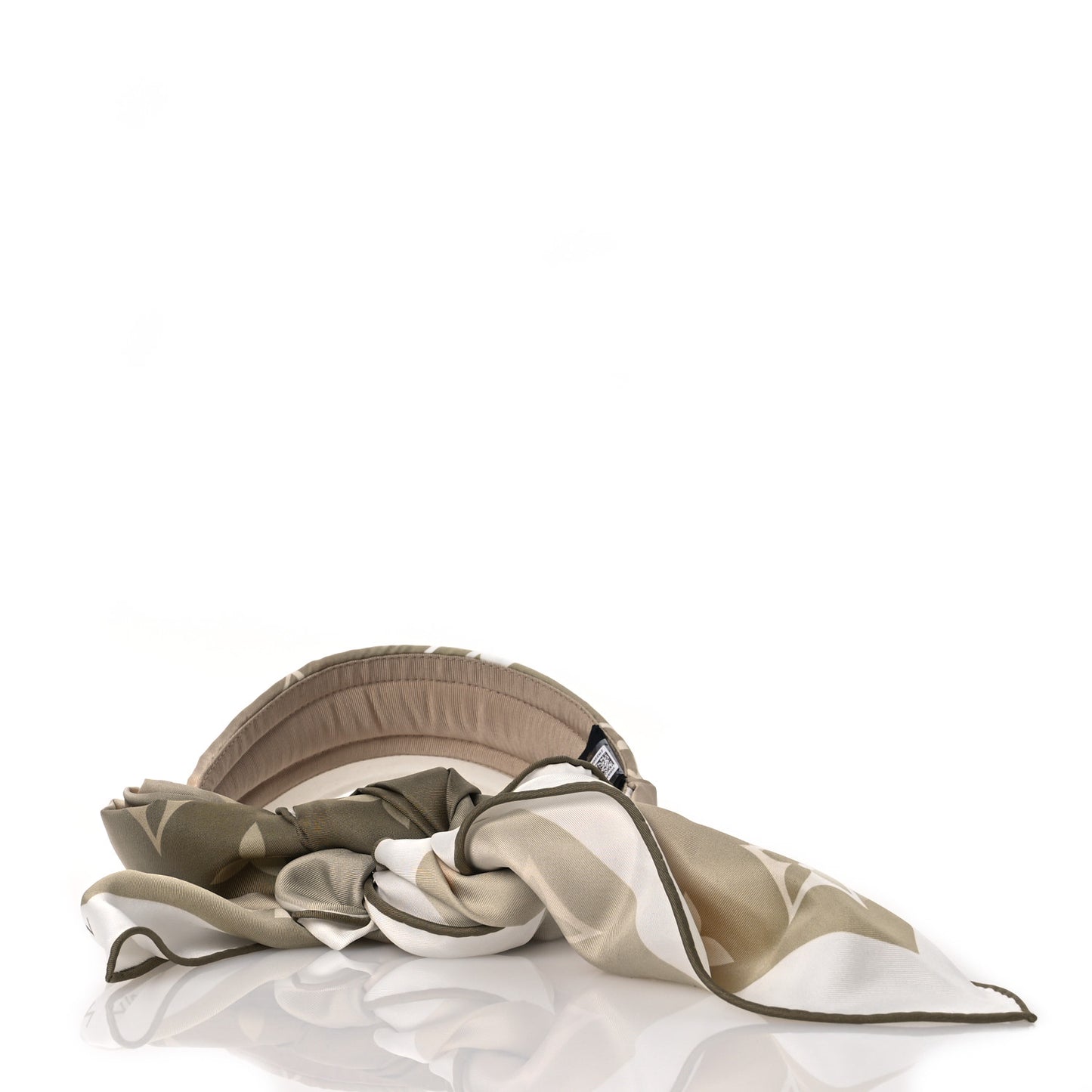 Cotton Sun And Silk Visor White Beige