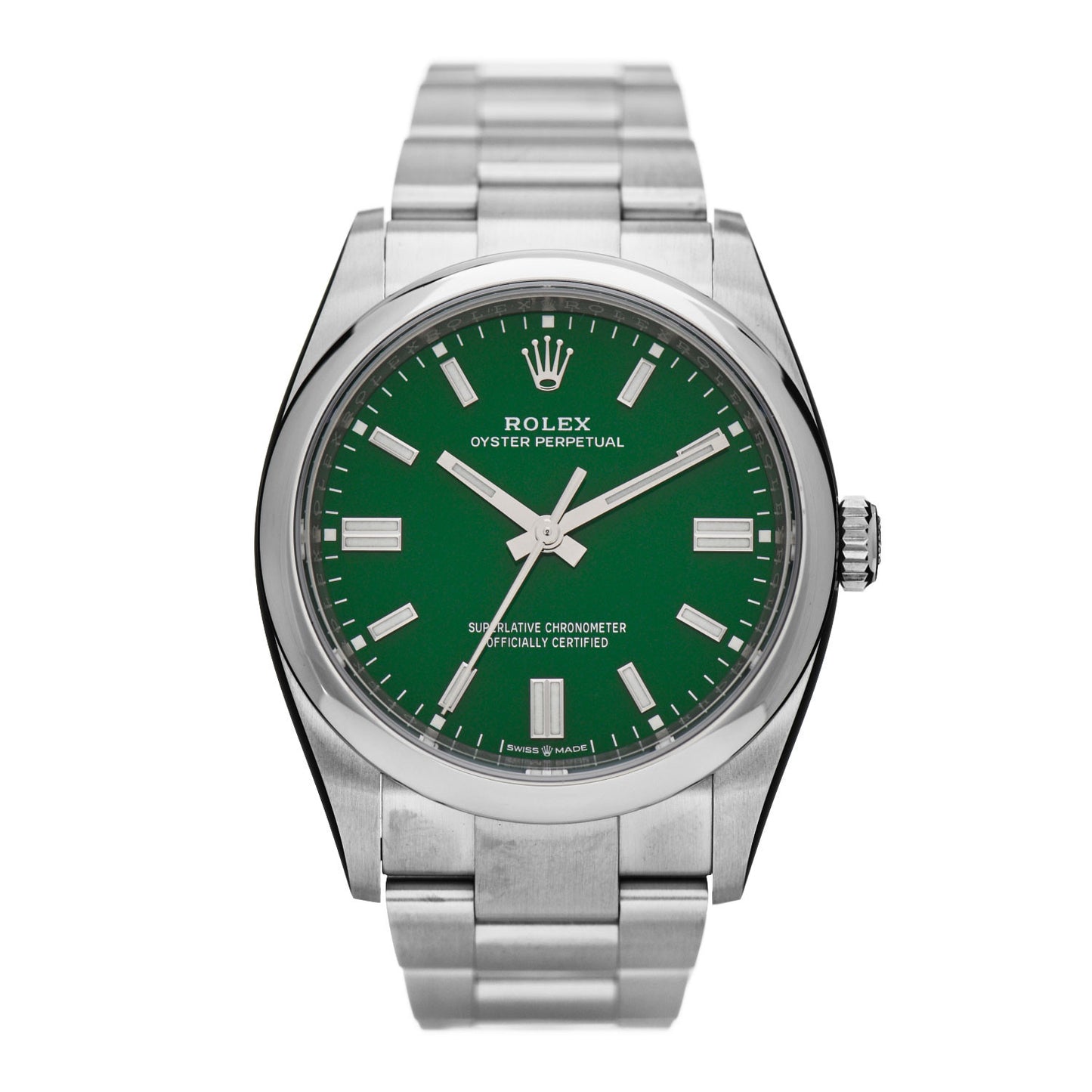 Stainless Steel 36mm Oyster Perpetual Watch Green 126000