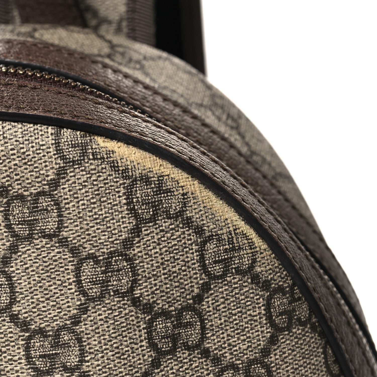 Gucci GG Supreme Monogram Calfskin Web Small Ophidia Day Backpack Beige Ebony New Acero 11 of 12