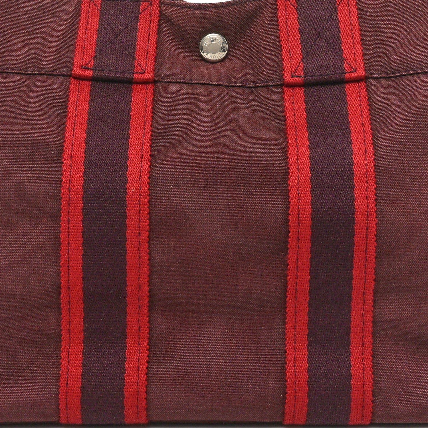 Hermes Canvas Fourre Tout PM Burgundy 7 of 9