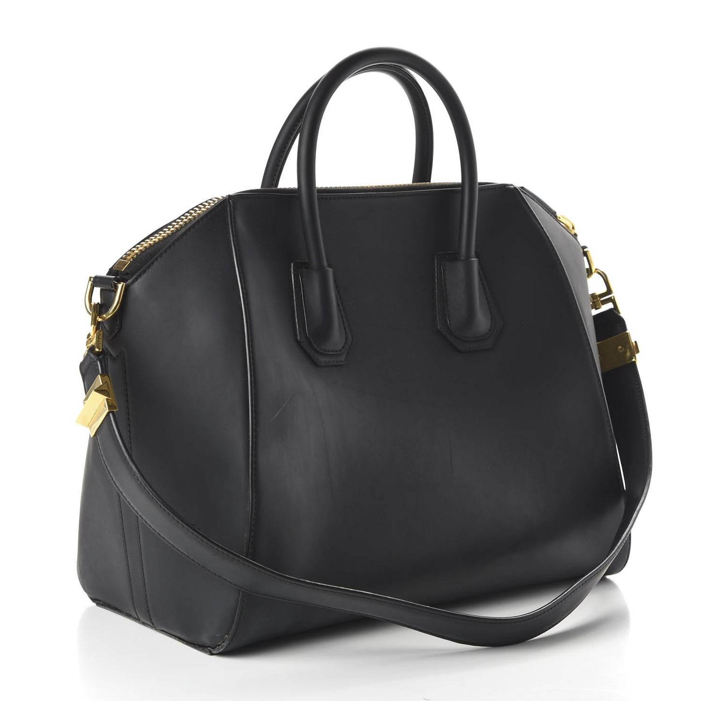 Rubber Effect Calfskin Medium Antigona Black