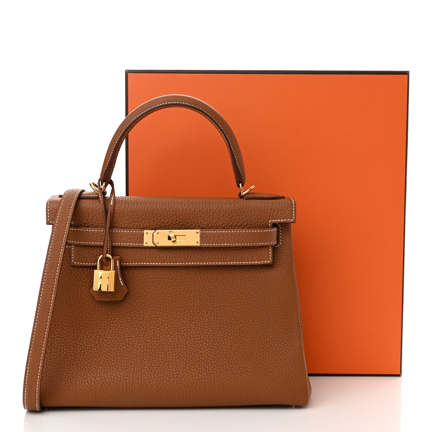 Hermes Togo Kelly Retourne 28 Gold 12 of 12