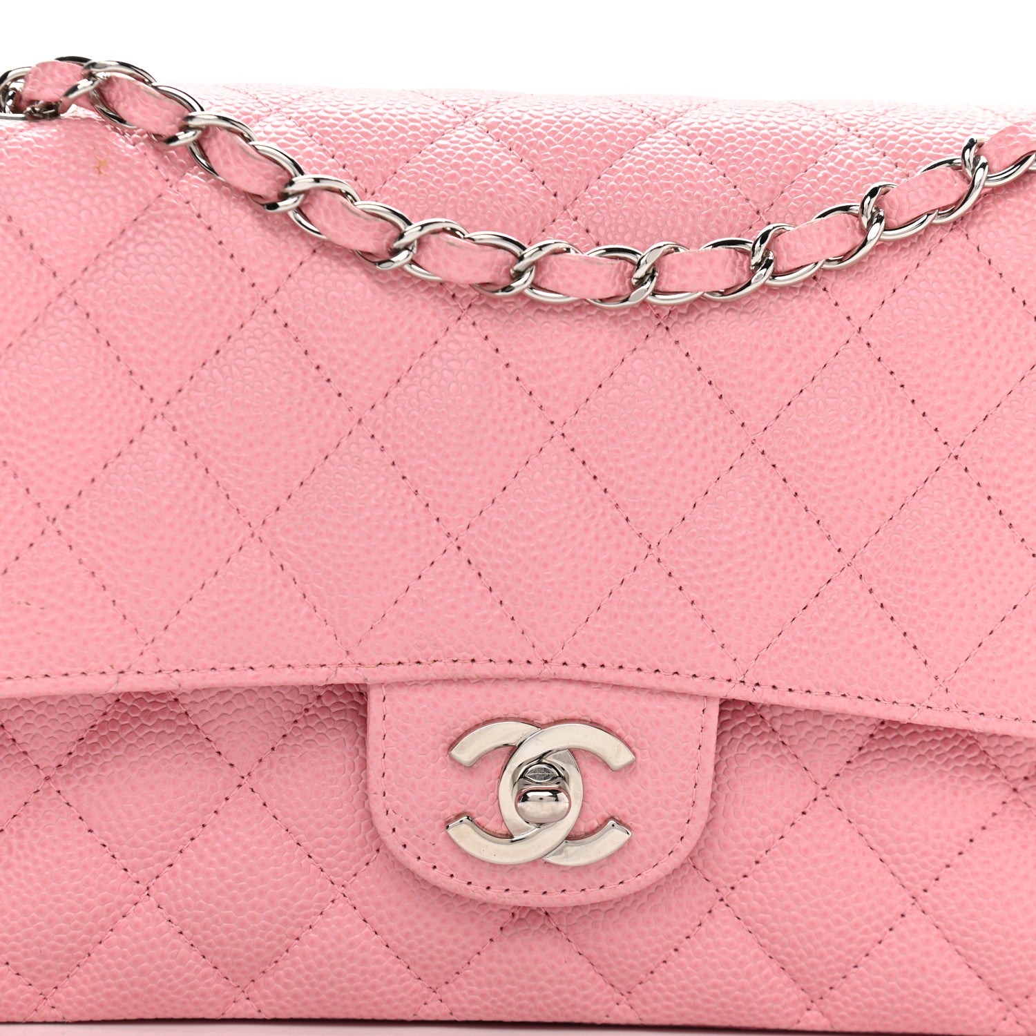 Chanel Caviar Quilted Medium Double Flap Light Pink 7 of 11