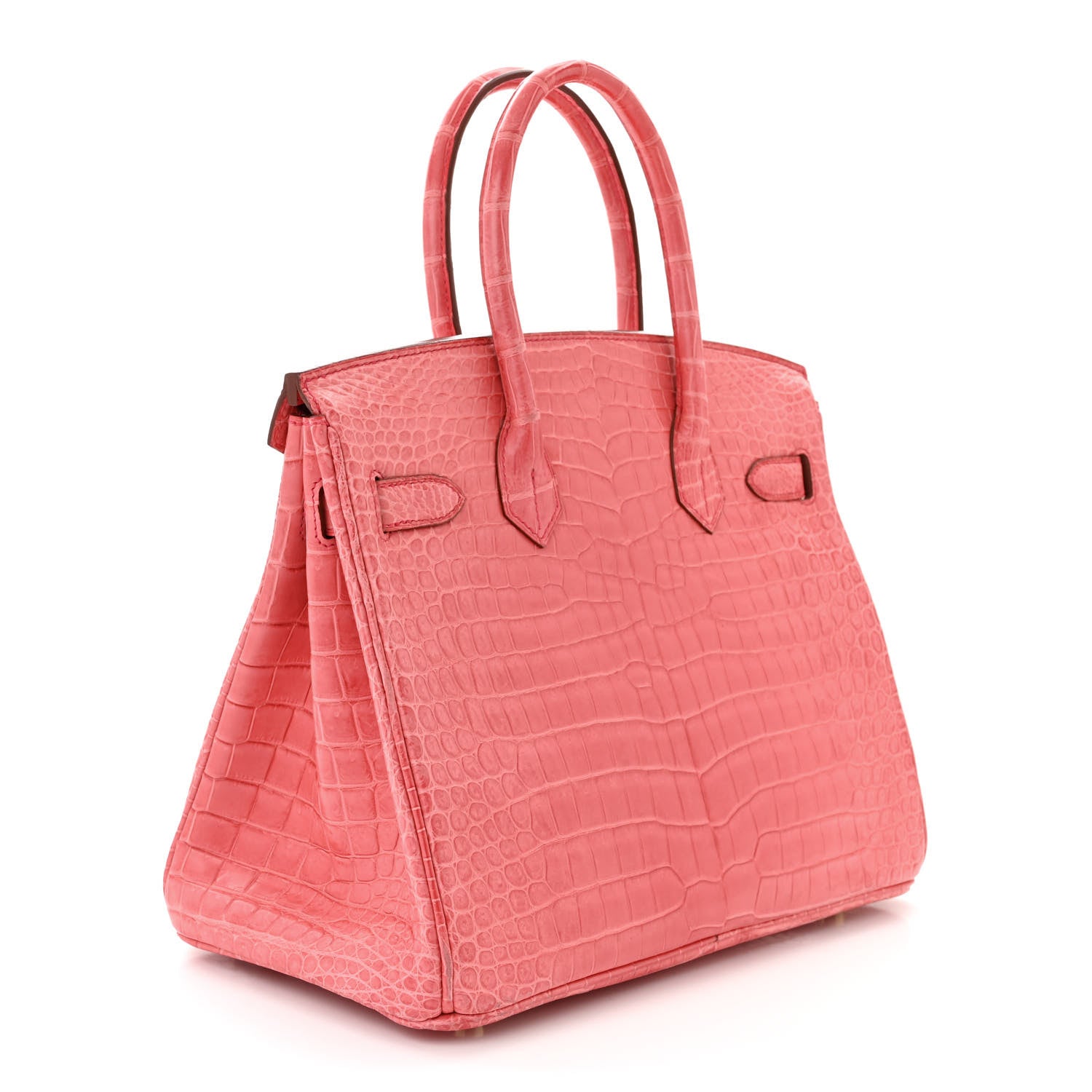 Hermes Matte Porosus Crocodile Birkin 30 Bougainvillea 3 of 11