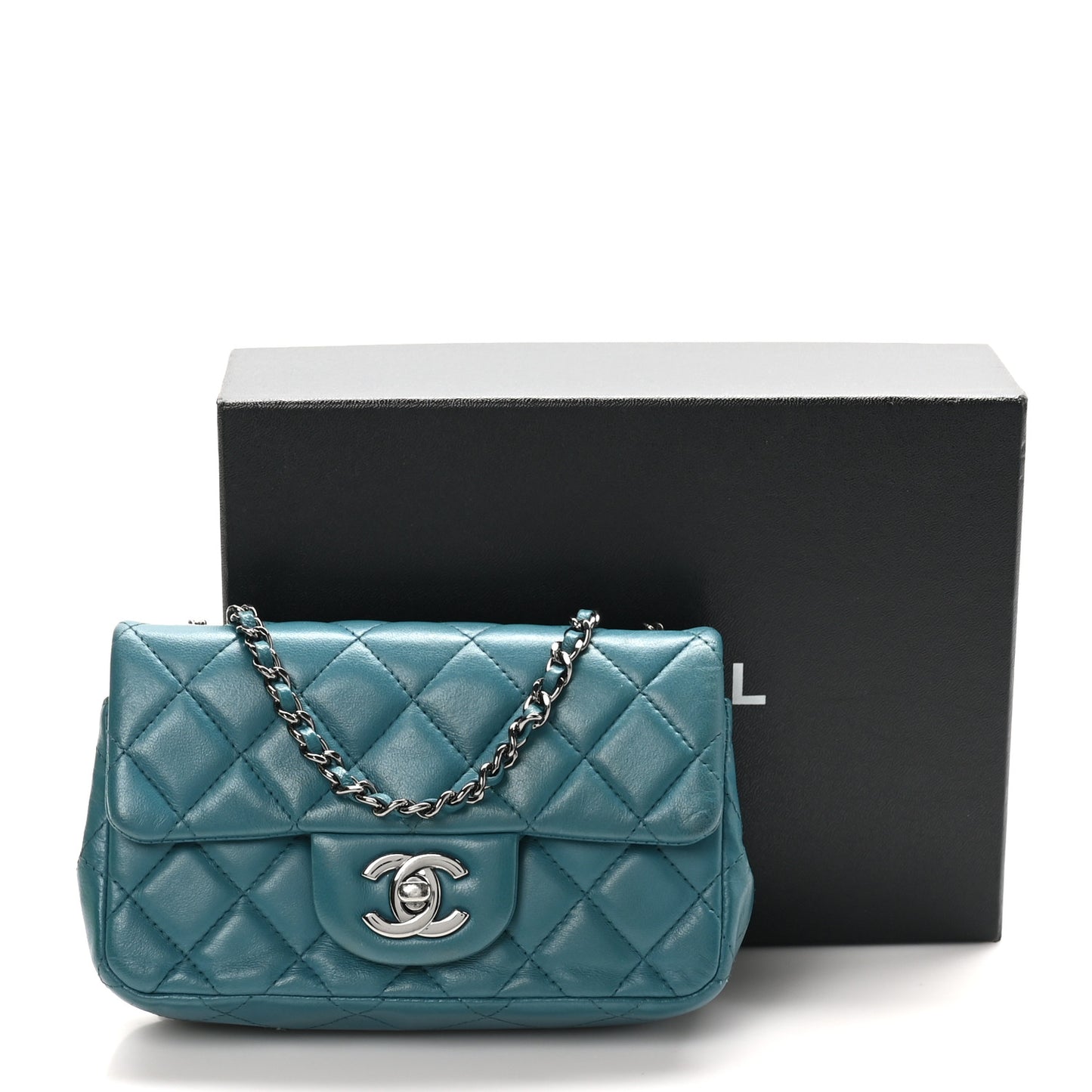 Lambskin Quilted Extra Mini Rectangular Flap