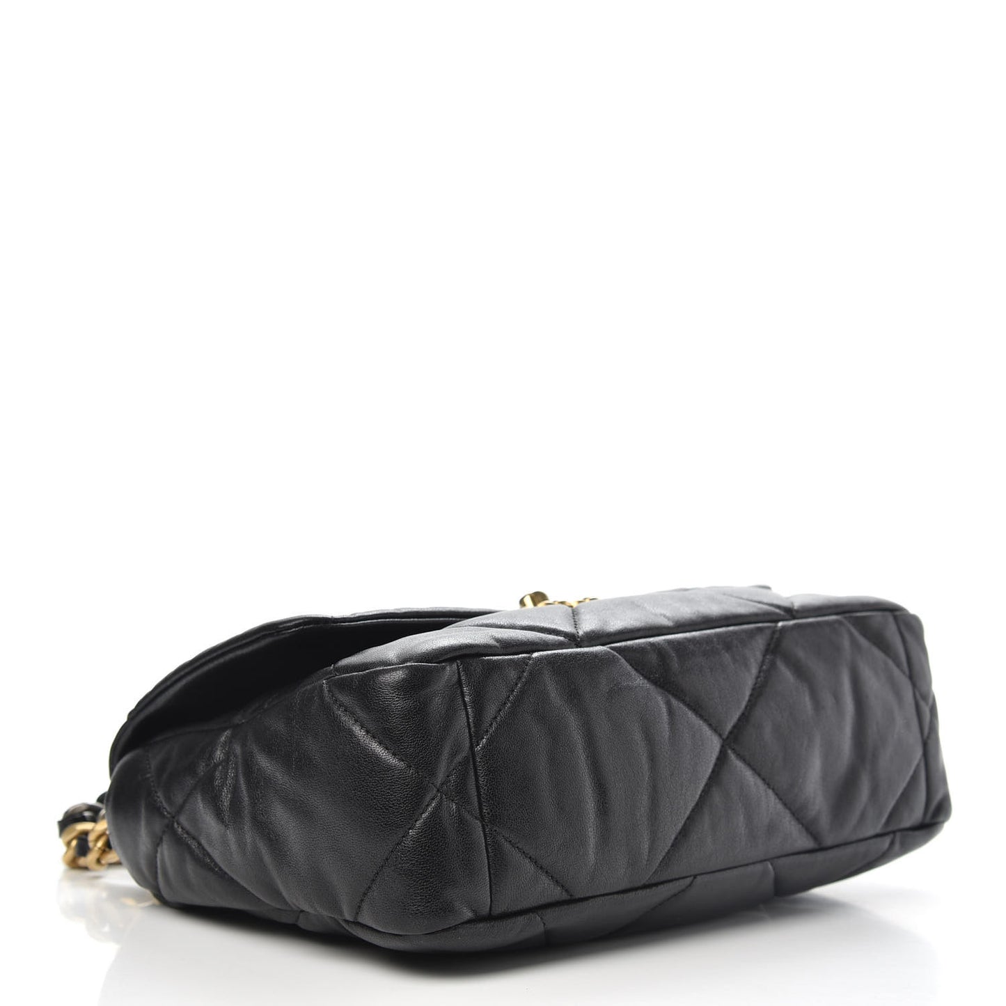 Goatskin Quilted Medium Chanel 19 Flap Black