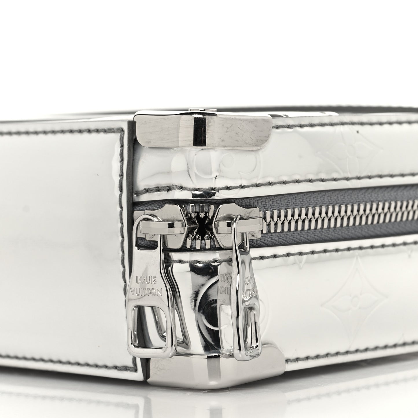 Monogram Mirror Handle Trunk Silver