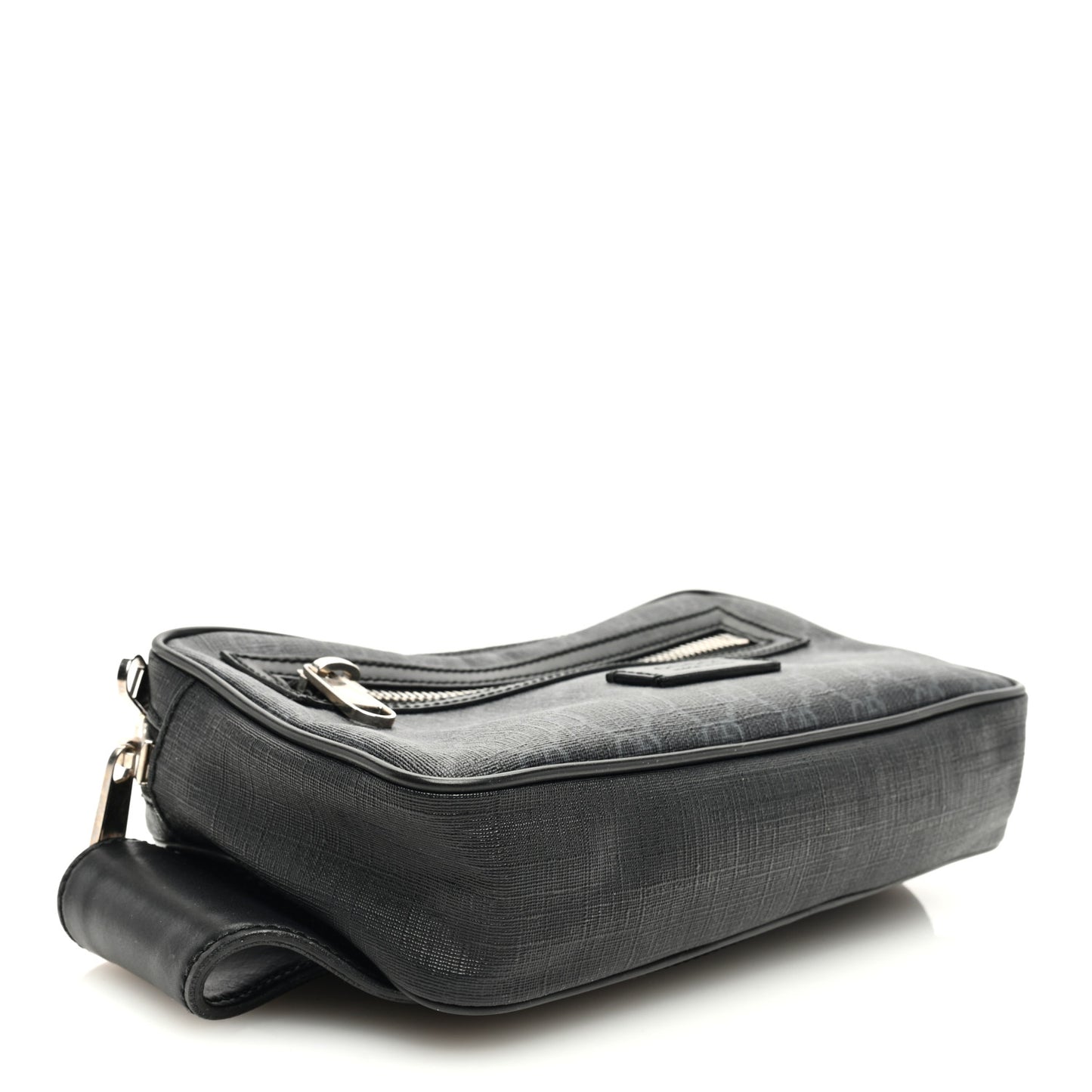 Soft GG Supreme Monogram Web Belt Bag Black Grey