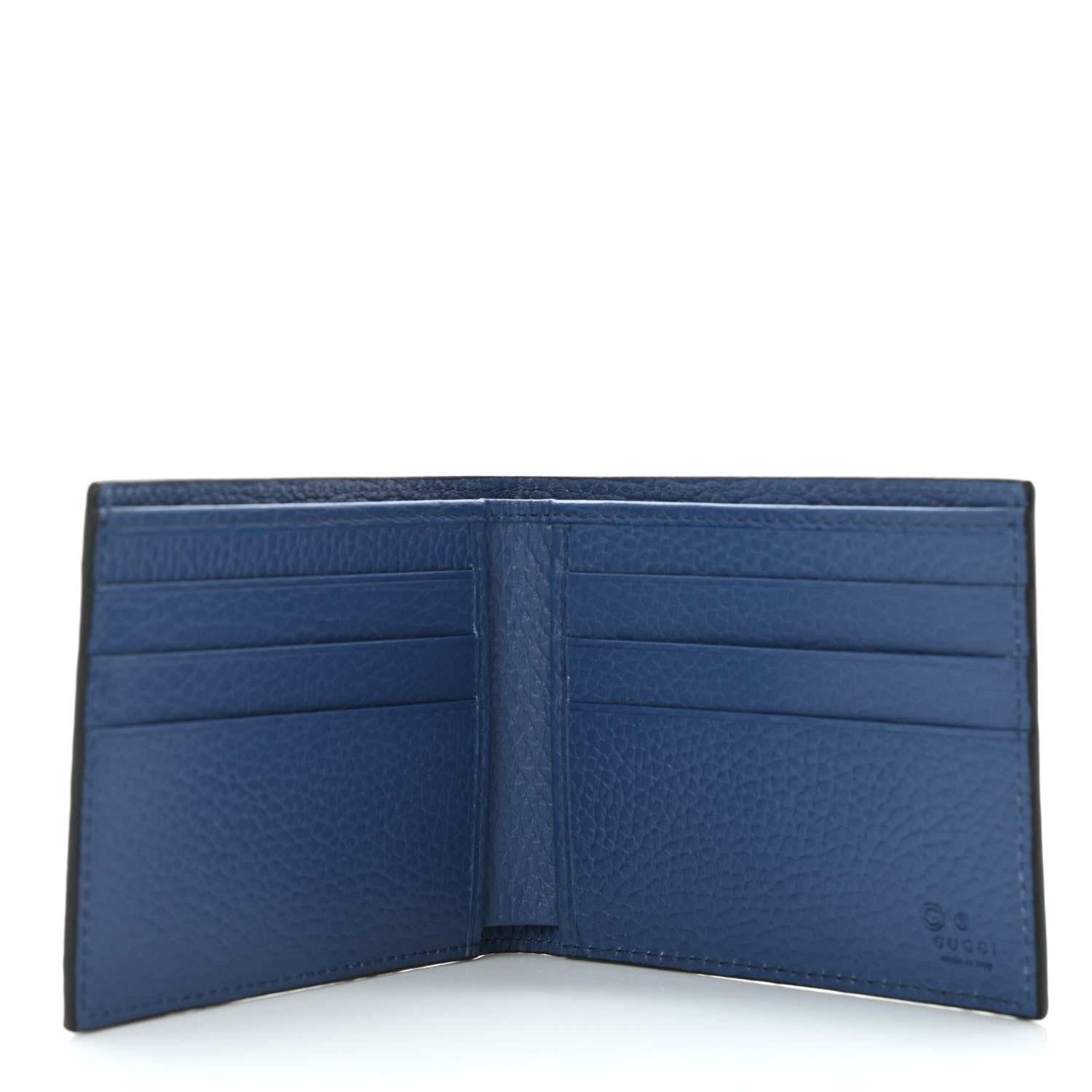 Gucci Dollar Calfskin Bi-Color Interlocking G Bi-Fold Wallet Black Caspian 5 of 8