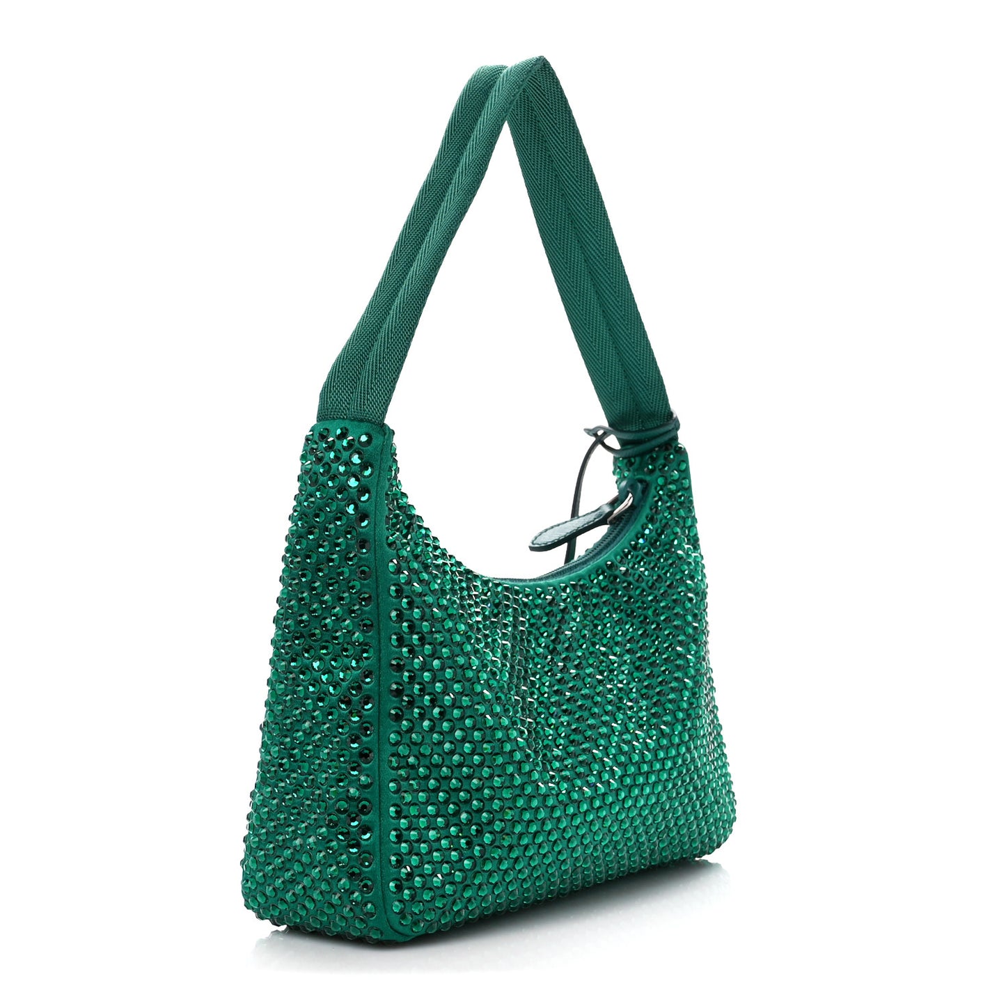 Satin Crystal Mini Re-Edition 2000 Bag Mango