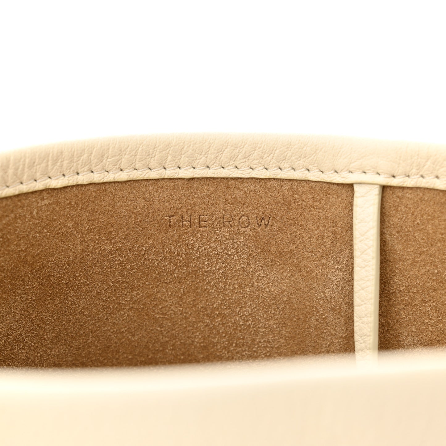 Grained Calfskin Small N/S Park Tote Ivory