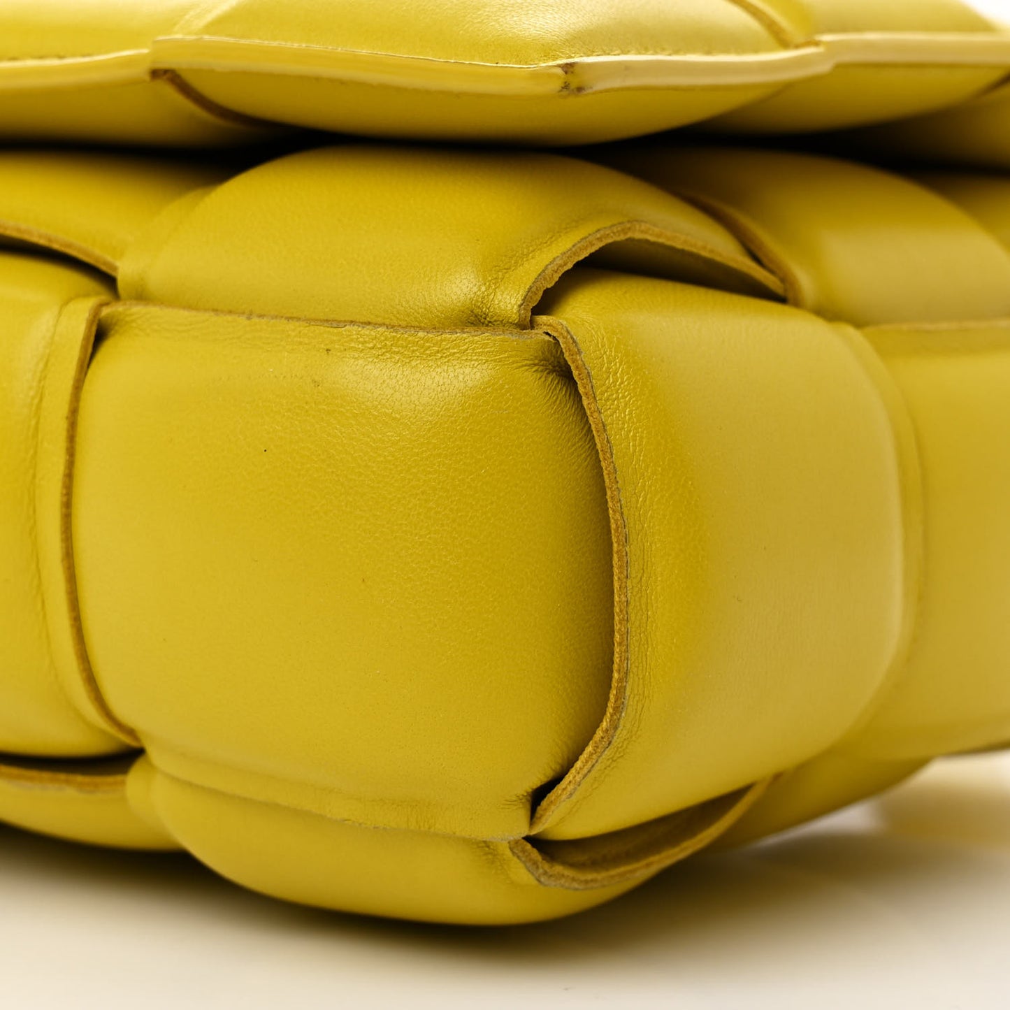 Nappa Maxi Intreccio Padded Cassette Crossbody Bag Buttercup