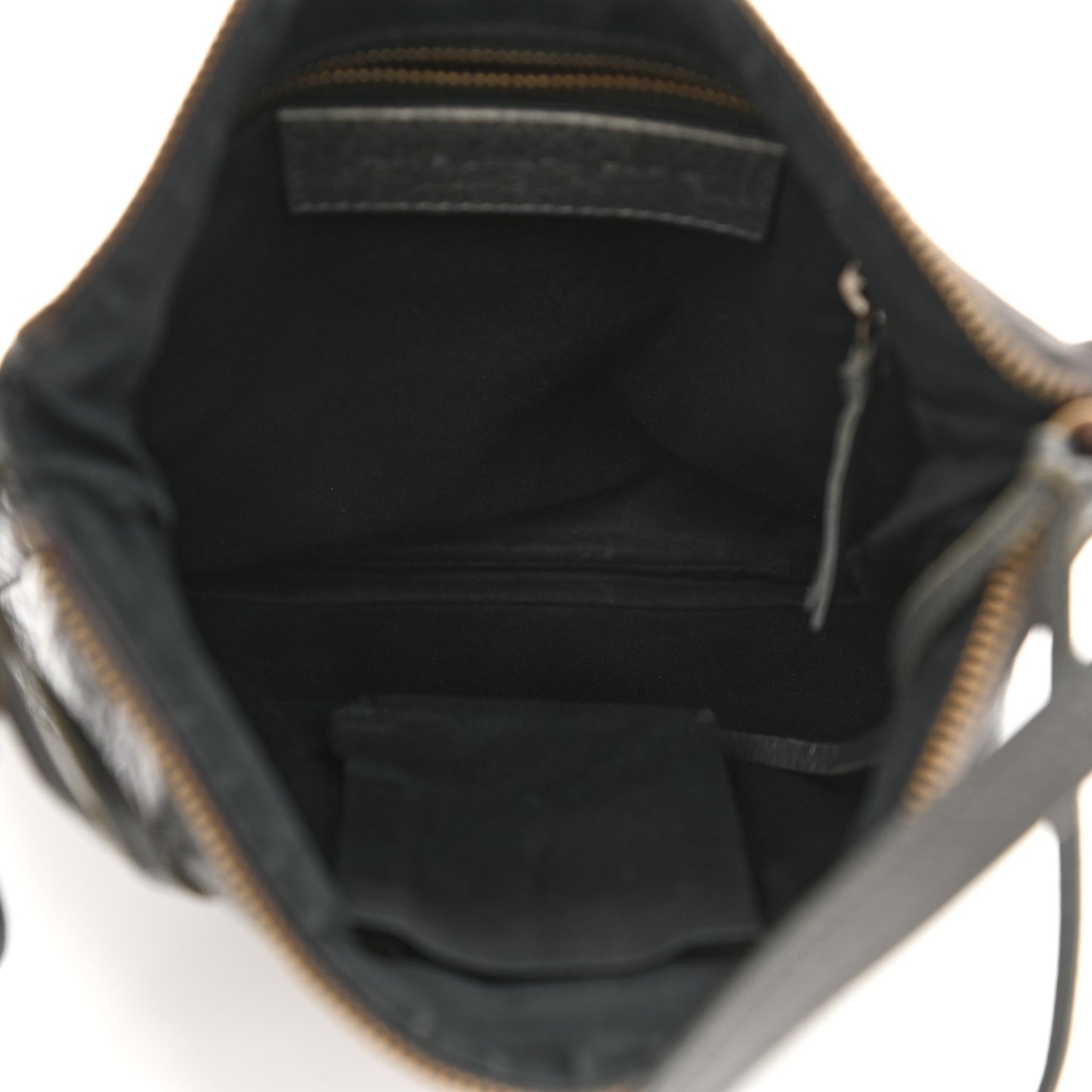 Agneau Classic Hardware Flat Crossbody Gris Tarmac