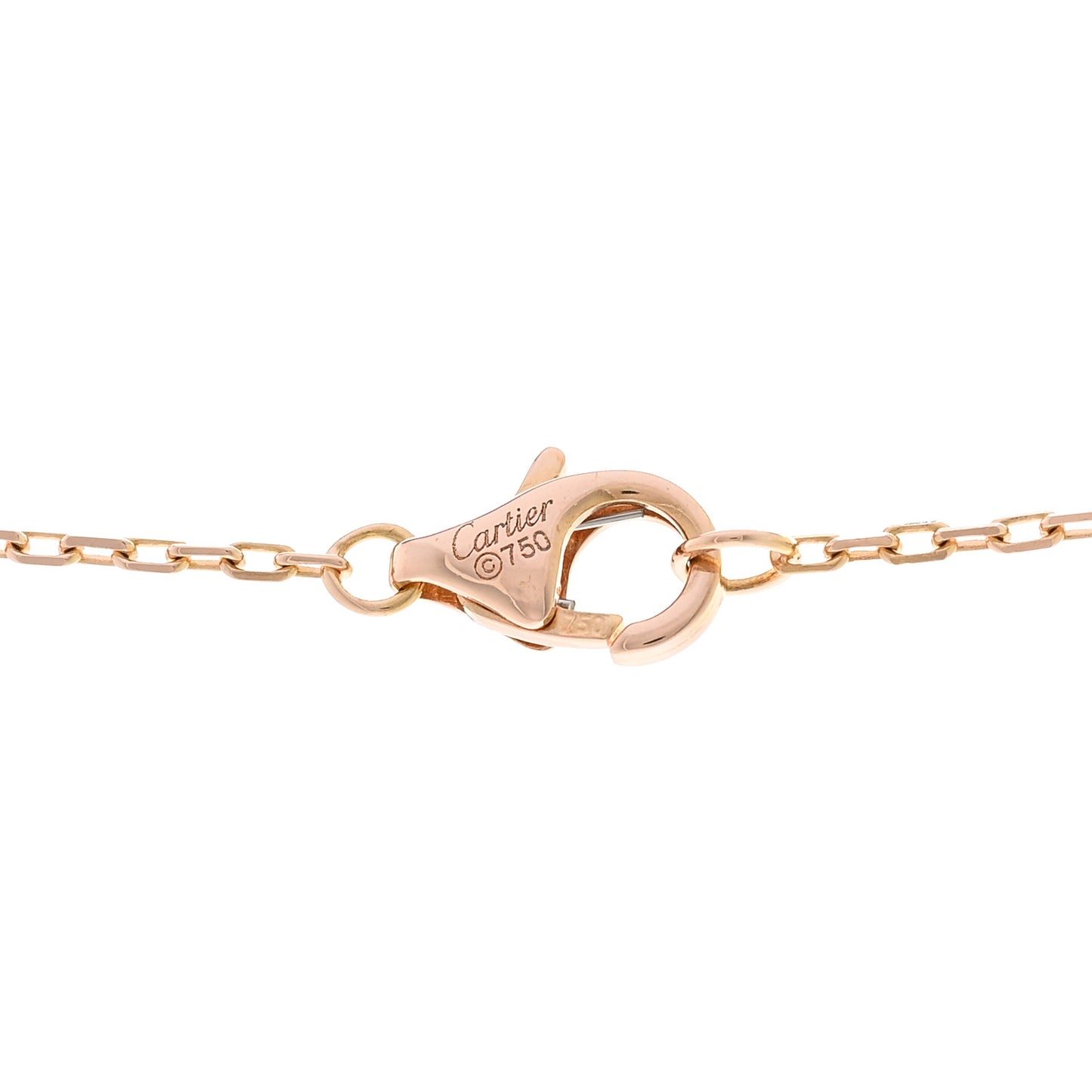 18K Pink Gold Diamond Trinity Pendant Necklace
