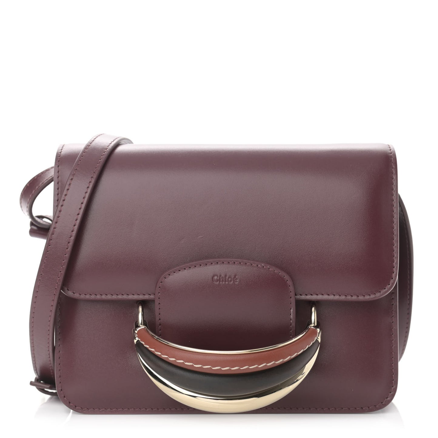 Calfskin Kattie Shoulder Bag Burgundy