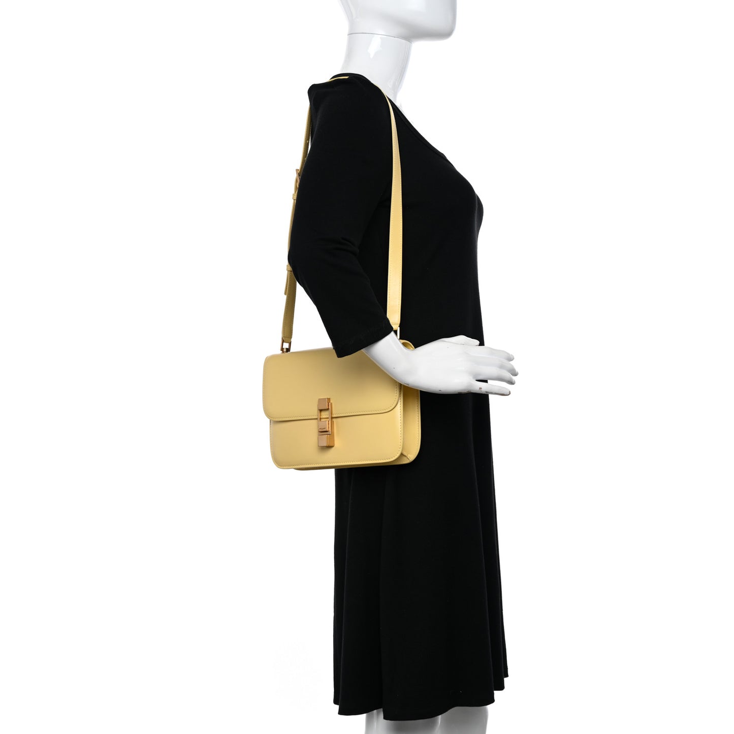 Smooth Calfskin Carre Satchel Paille